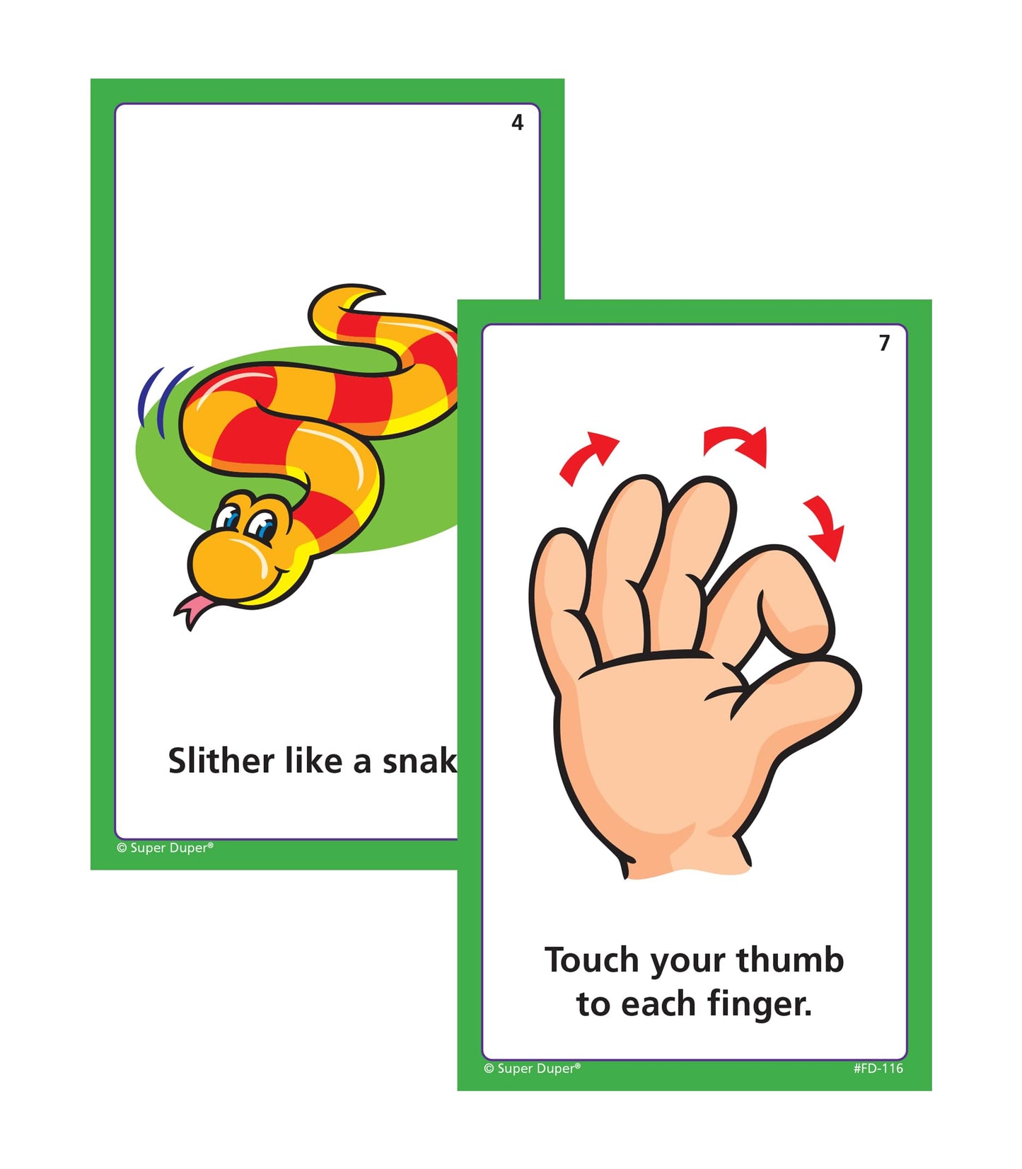 Super Duper Publications | Move Your Body Fun Deck | Occupational Therapy Flash Cards | Educational