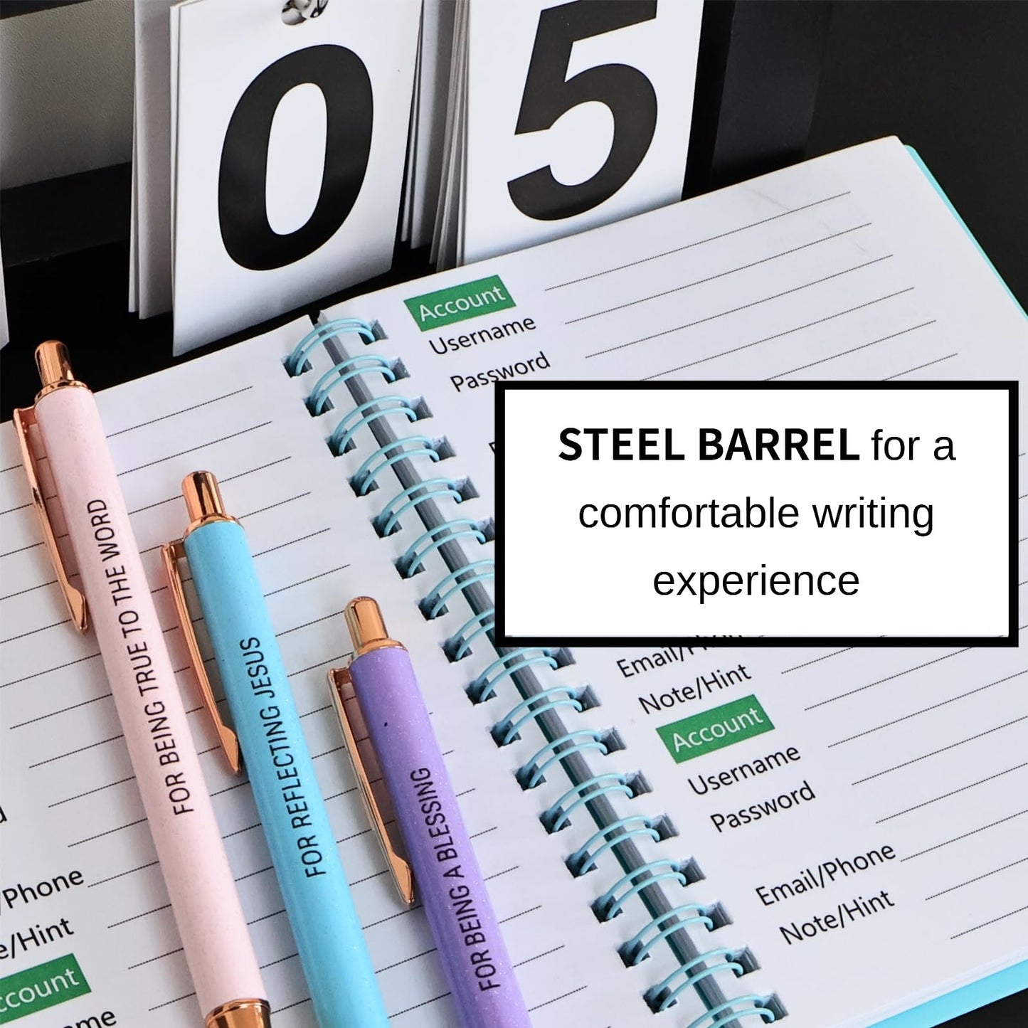 Jxueych Fancy Metal Pen Set with Inspirational Motivational Quotes Nice and Cute Boss Lady Gifts