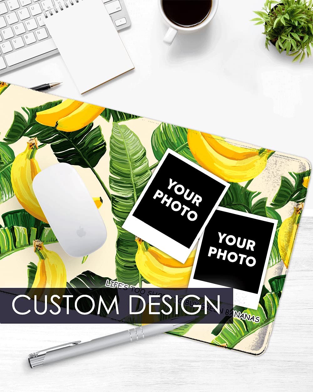 COLORCOMMALL Personalized Mouse Pad – Gaming 11.8 x 31.5 inch Non-Slip Large Size Rubber Base