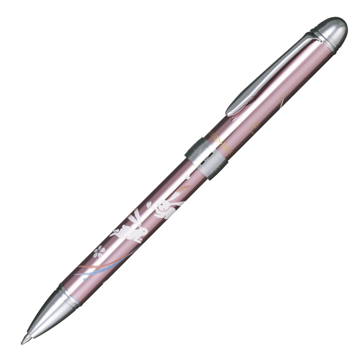 Sailor 16-0332-231 Multi-functional Fountain Pen, 2 Colors + Sharp, Yumi Maki-e, Rabbit, Metal Pink