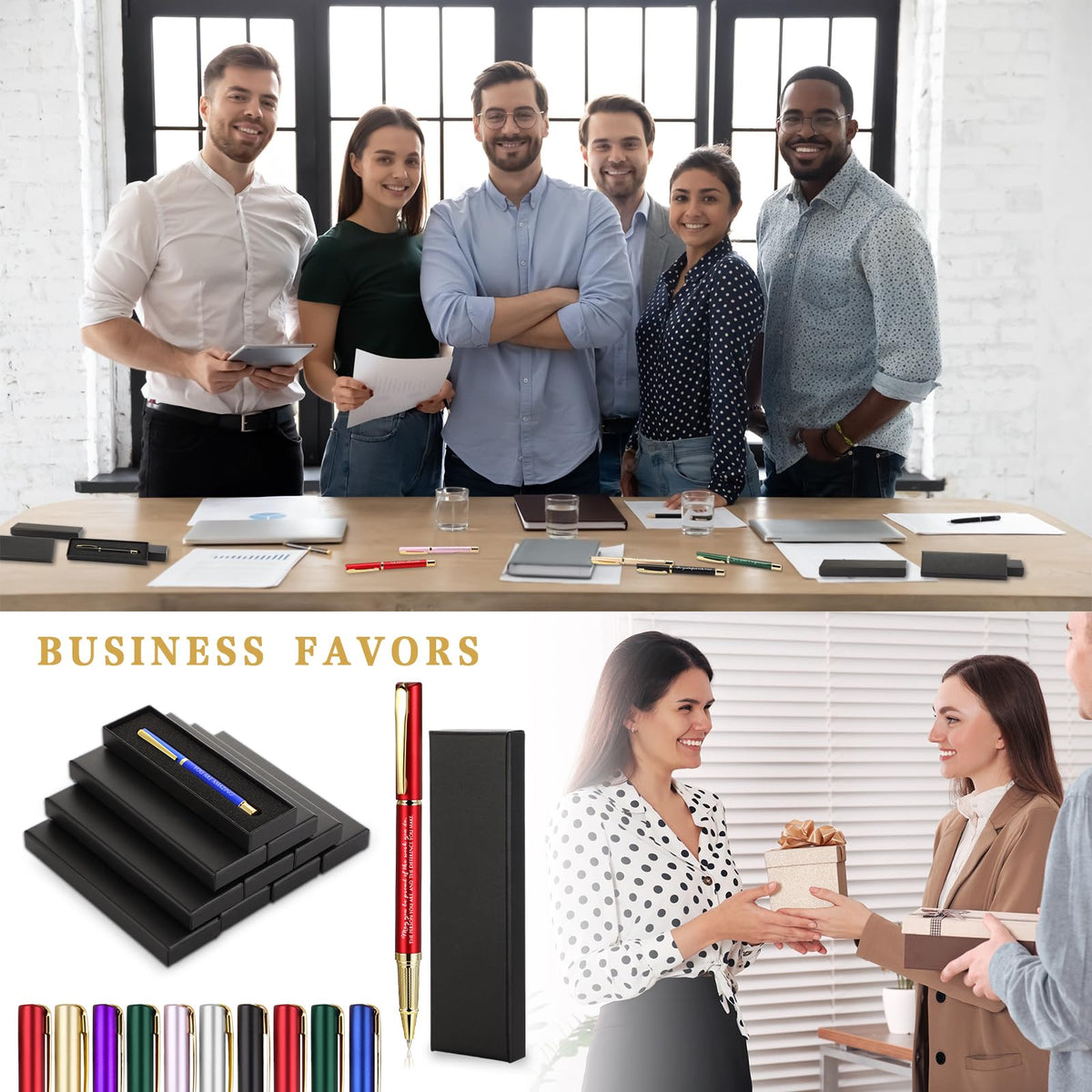 PerKoop 20 Sets Thank You Gifts Bulk Inspirational Ballpoint Pen with Box