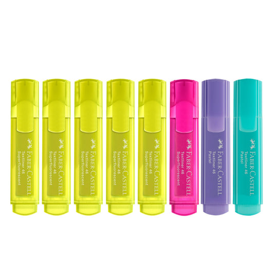 Faber-Castell 254626 – Highlighter TL 46, Pastel Promo – Pack of 8