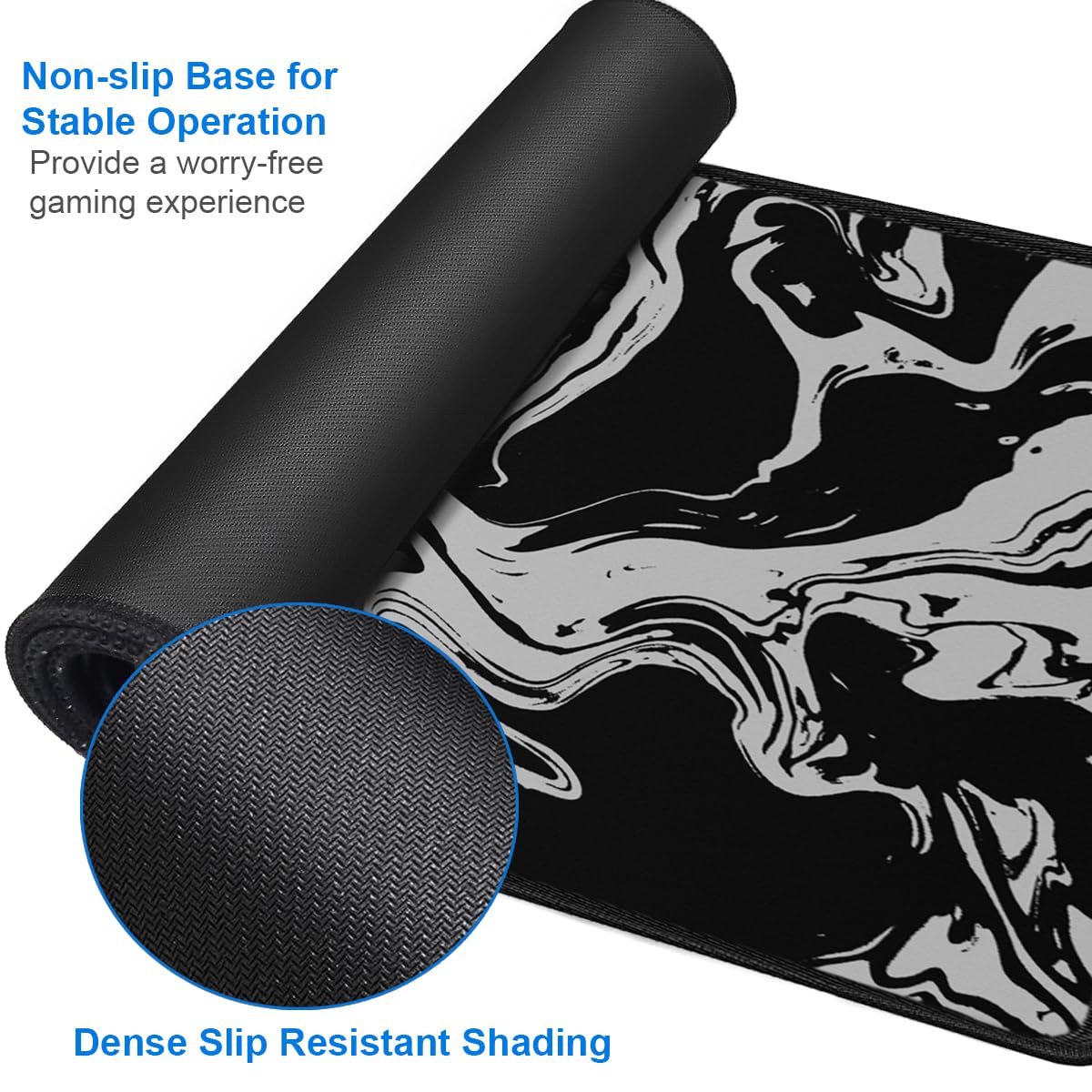 Gaming Mouse Pad, 31.5x15.7 inch Large Extended Computer Keyboard Mouse Mat, Water Resist Non-Slip
