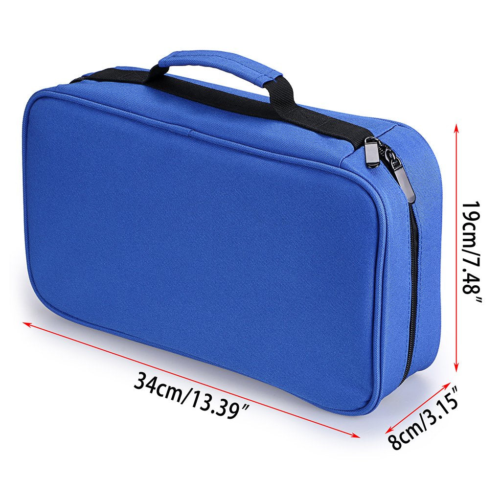 BTSKY Art Marker Carrying Case Lipstick Organizer-60 Slots Canvas Zippered