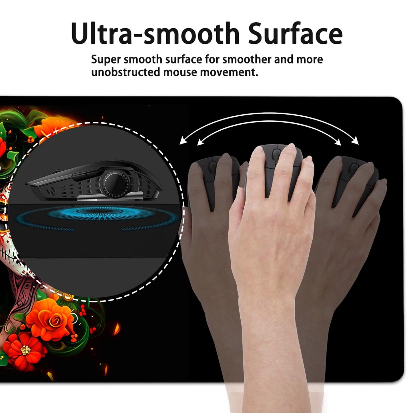 Large Mouse Pad, 31.5 x 11.8in Extended Gaming Mouse Pad with Stitched Edges, XXL Mousepad