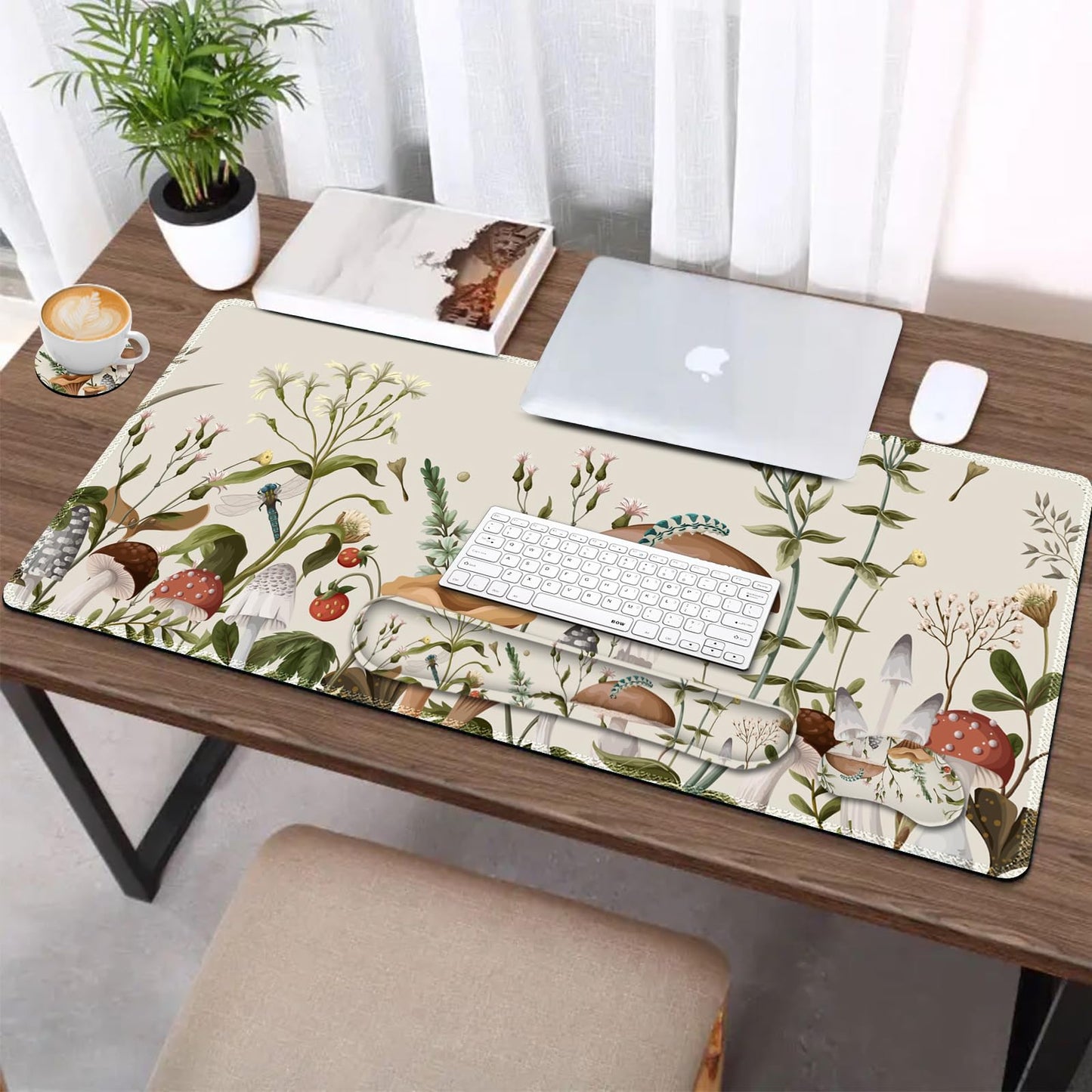 AIMSA Large Gaming Mouse Pad Set, Keyboard Wrist Rest Support+ Extended Mousepad+ Mouse Wrist