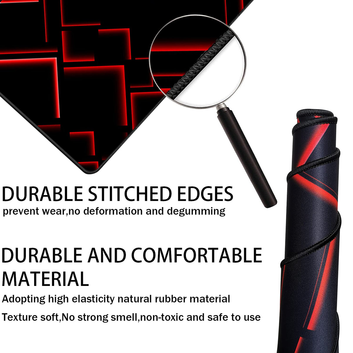 TEDNETGO Large Mouse Pad, Gaming Long Mouse Pad, Waterproof Extra Large Big Mousepad with Stitched