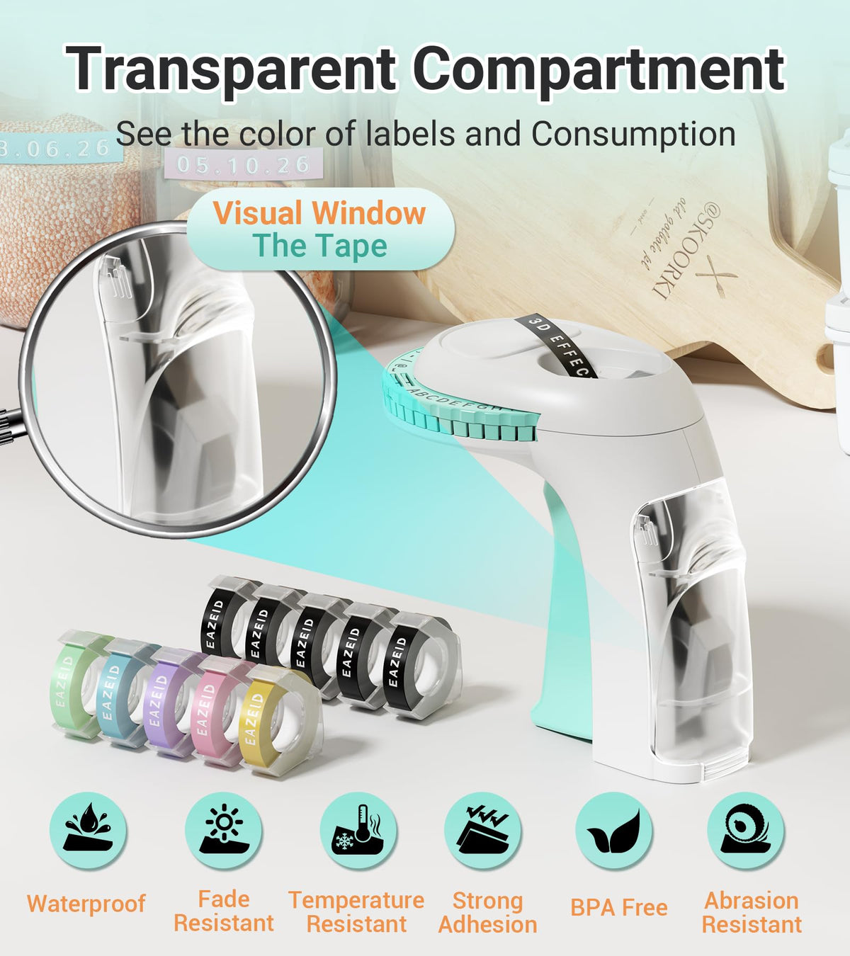 Embossing Label Maker with 10 Tapes Scrapbook Supplies Junk Journal Kit