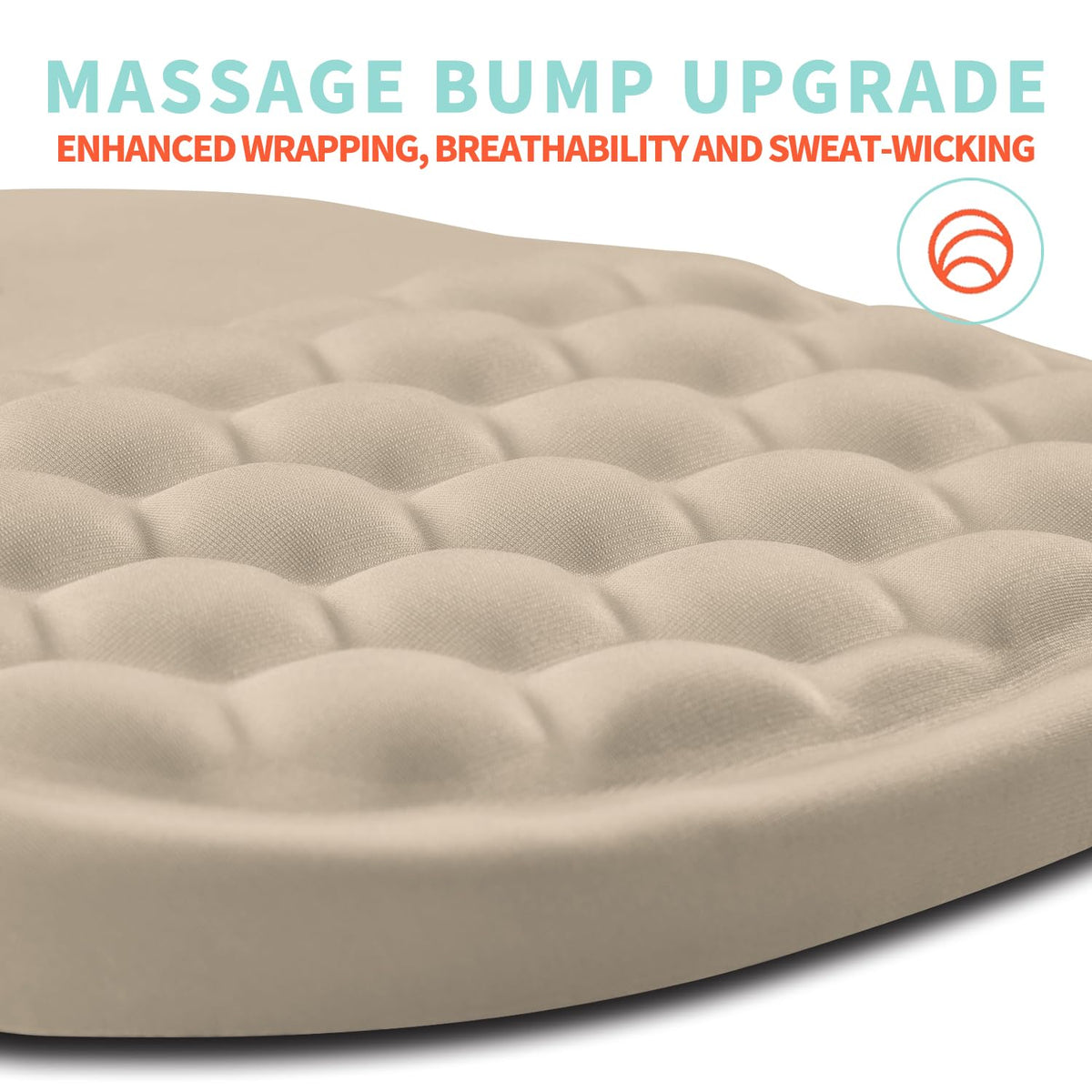 Kuosgm Ergonomic Mouse Pad Wrist Support with Memory Foam Massage Bulge, Carpal Tunnel Pain Relief