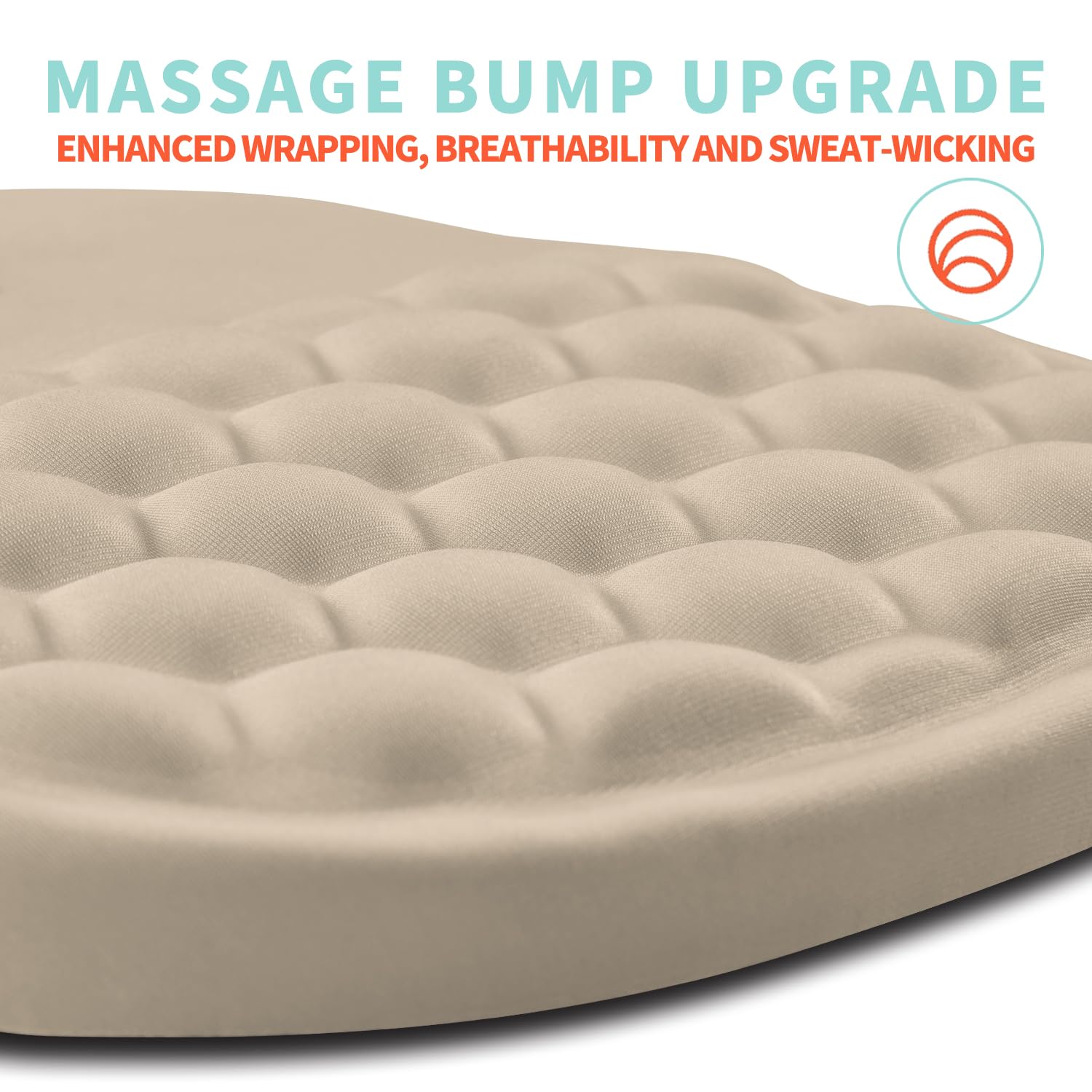 Kuosgm Ergonomic Mouse Pad Wrist Support with Memory Foam Massage Bulge, Carpal Tunnel Pain Relief