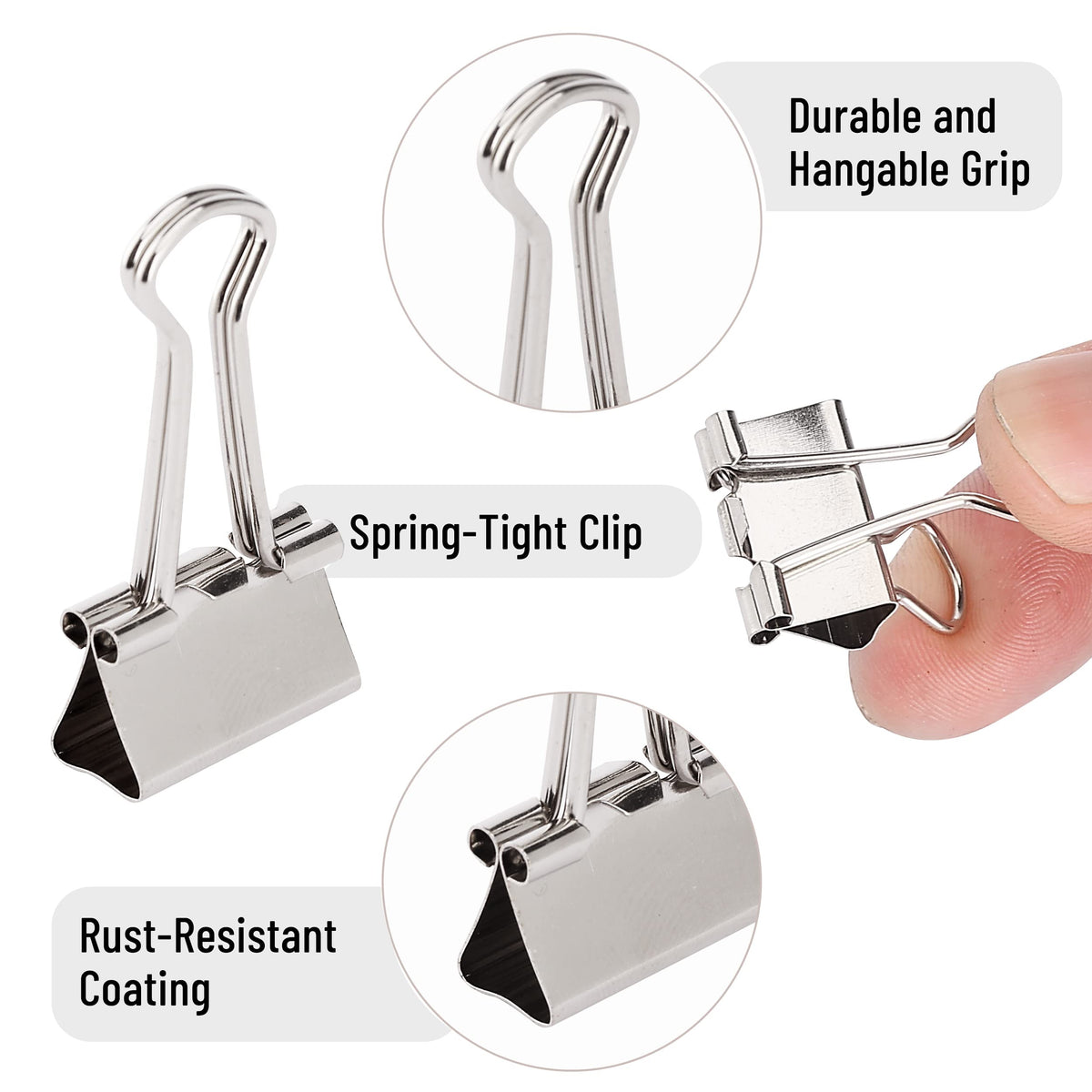 Mr. Pen- Small Binder Clips, 50 pcs, 0.75", Small Size