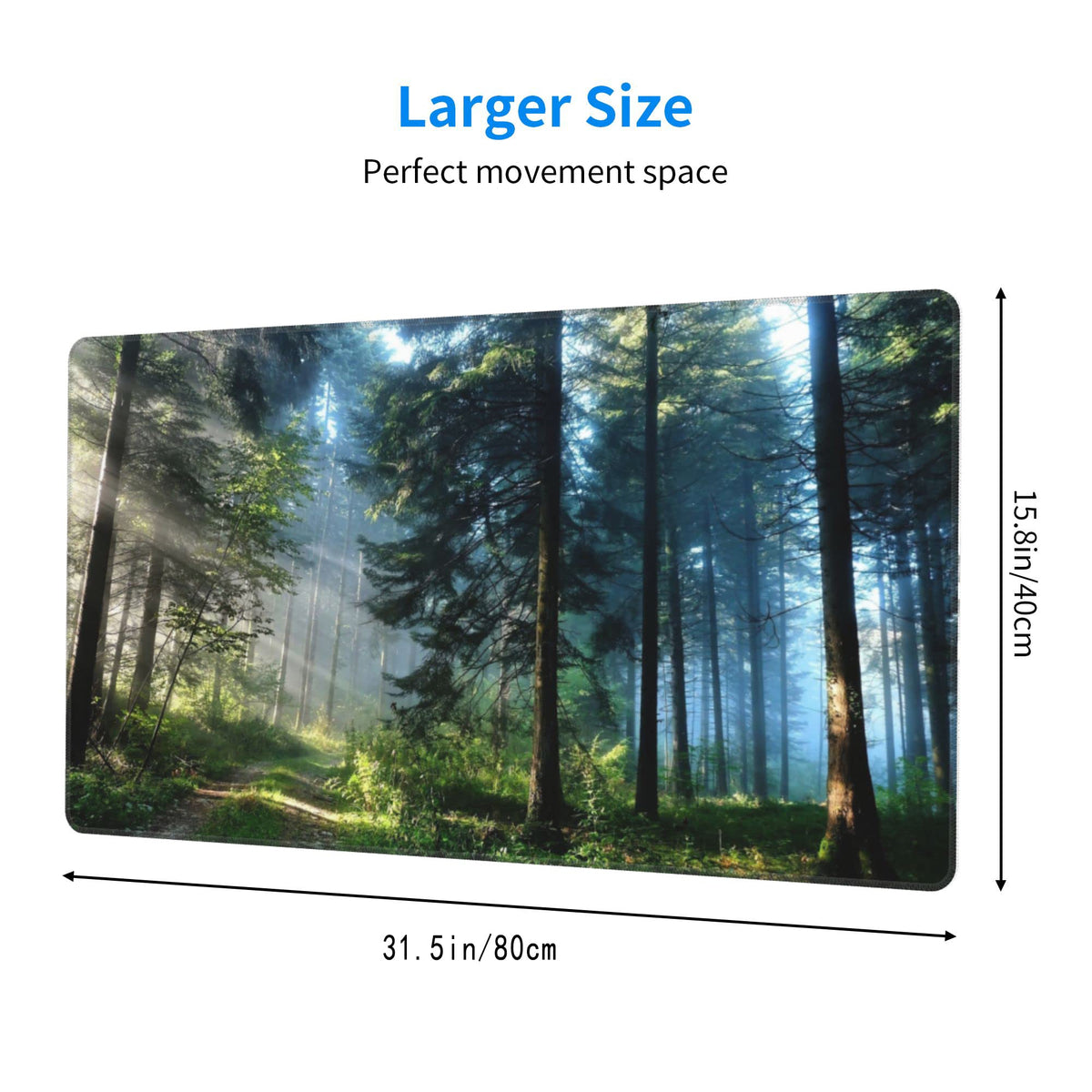 Desk Mat,Forest Extended Gaming Mouse Pad for Office Work & Game,Computer Keyboard Mouse Mat Desk