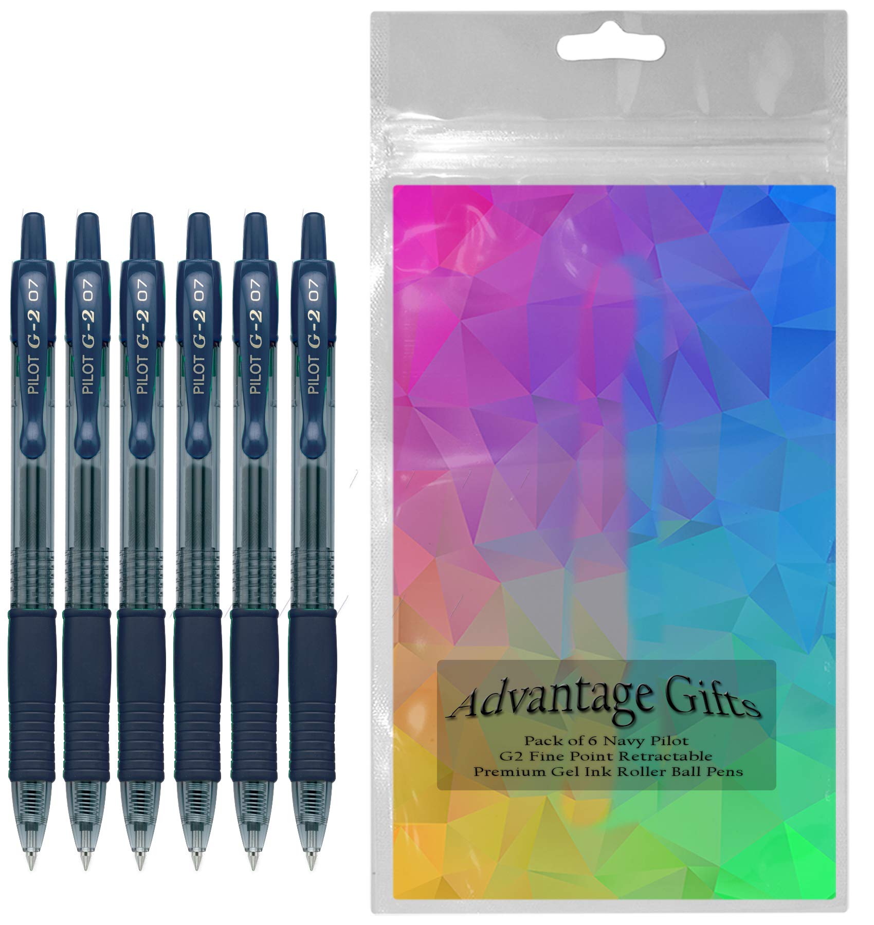 Advantage Gifts G2 Retractable Premium Gel Ink Roller Ball Pens Fine Point Fine Point (.7mm) Navy