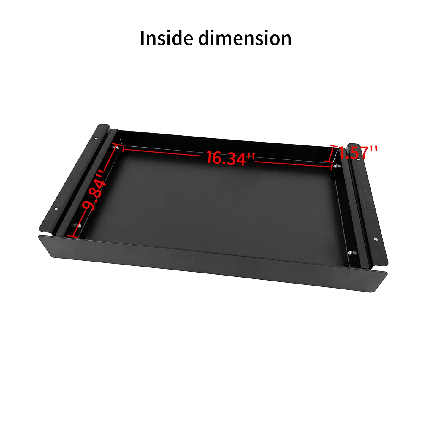 VWINDESK 19 inch Slim Under Desk Pull-Out Storage Office Mounted Sliding Metal Drawer for Standing