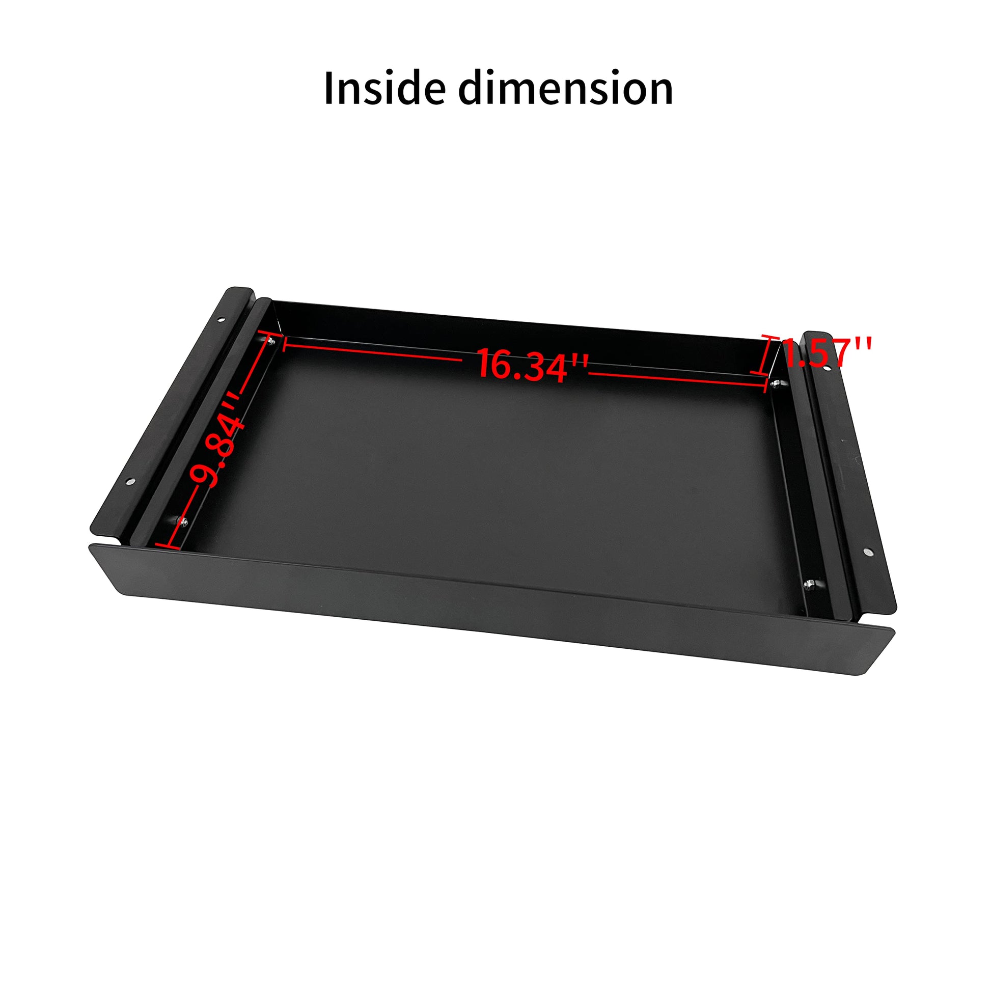 VWINDESK 19 inch Slim Under Desk Pull-Out Storage Office Mounted Sliding Metal Drawer for Standing