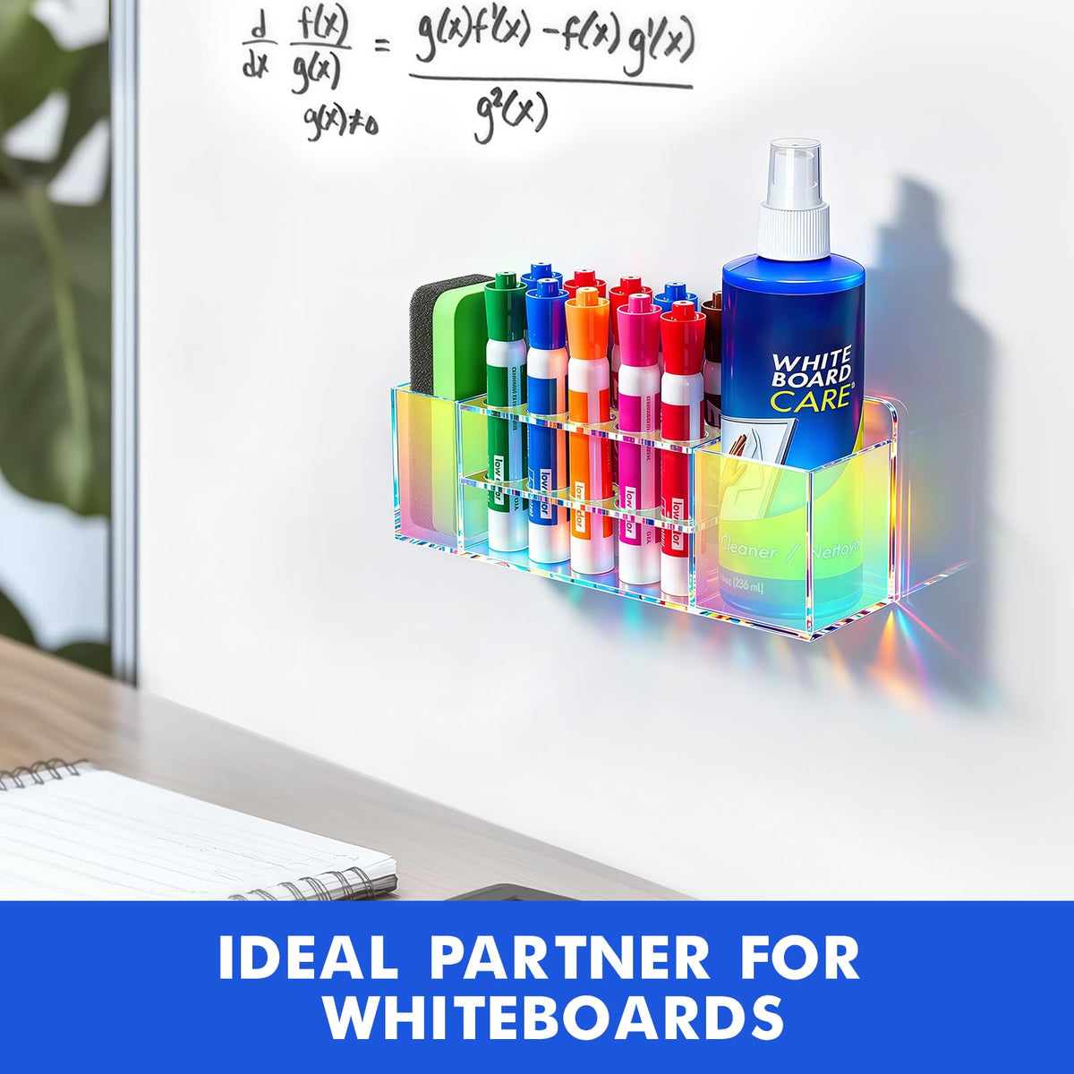 Banafich Wall Mounted Magnetic Dry Erase Marker Holder for White Board
