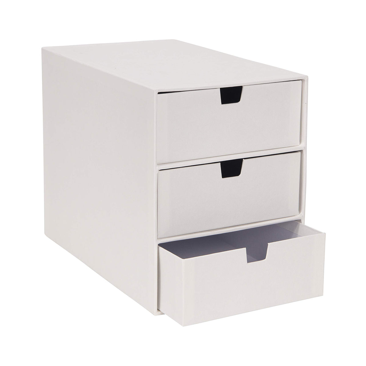 Bigso Box of Sweden Ingrid 3-Drawer Fiberboard Desk Organizer for Office Supplies and Accessories