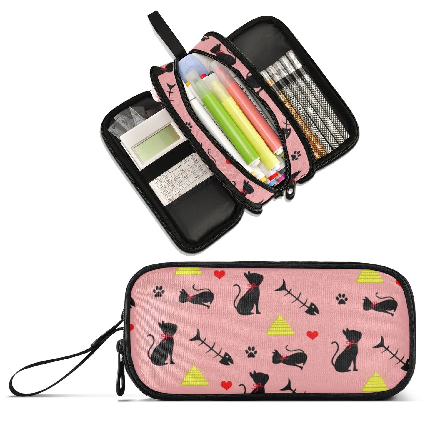 XUWU Cute Cat Large Capacity Pencil Case Pencil Pouch Pen Box