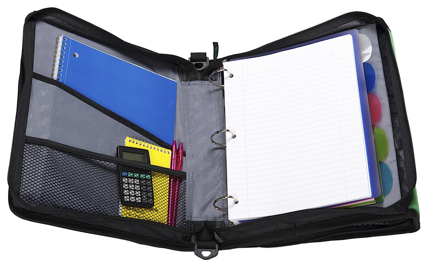 Case-it The Z Shape Zipper Binder - Two Binders in One - Double Sided 1.5 Inch D-Ring - Multiple