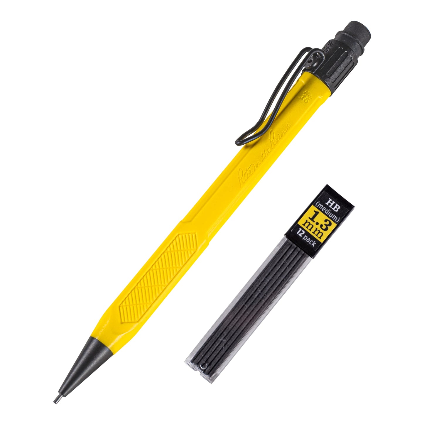 Rite in the Rain Weatherproof Mechanical Pencil, Yellow Barrel, 1.3mm Dark Lead, 12 lead refills