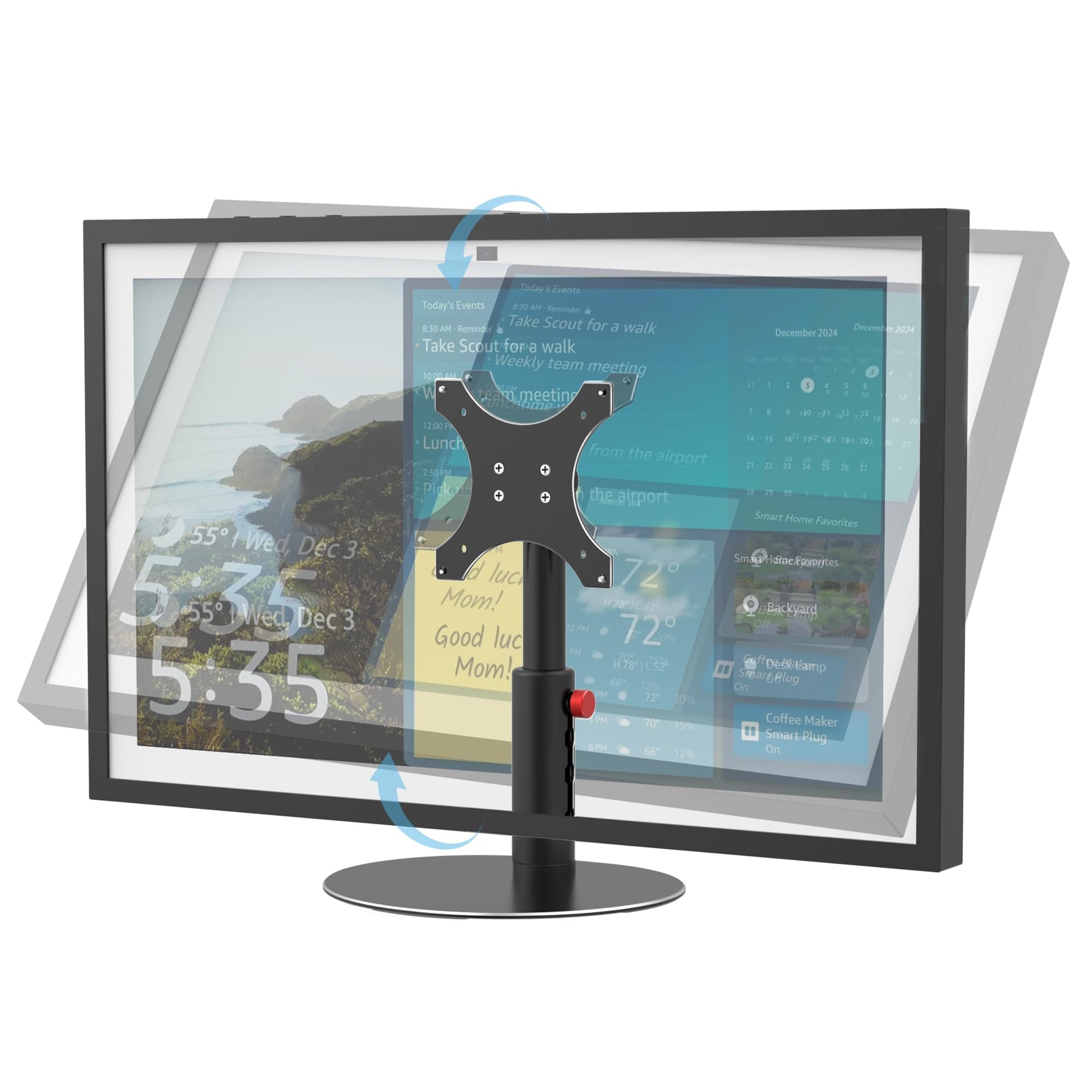 Almoz Adjustable Height Stand Compatible with Echo Show 21/15 (1st/2nd Gen)