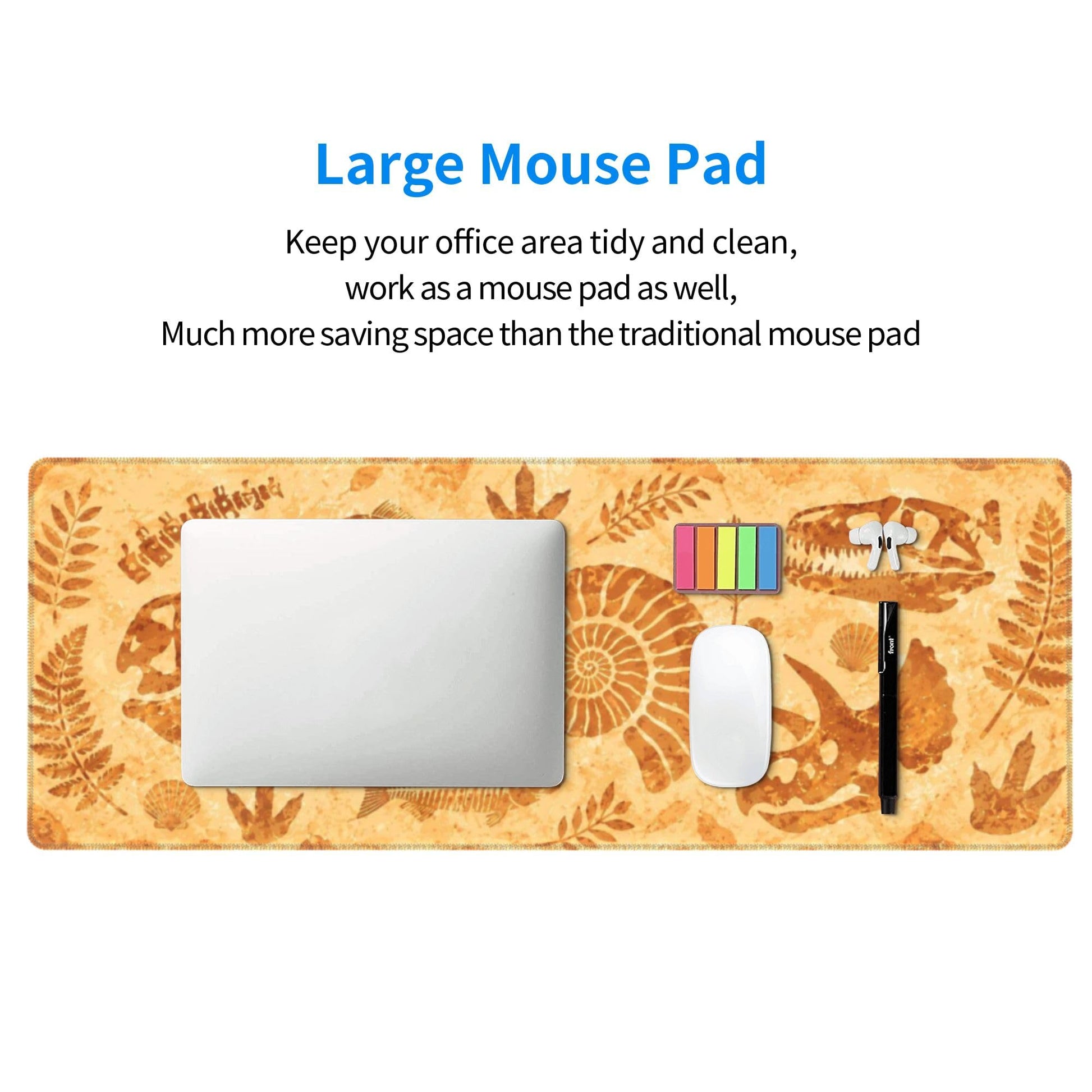 Retro Fossils Mouse Pad XL Large Mousepad Non Slip Rubber Base Desk Mat for Laptop Computer Gaming