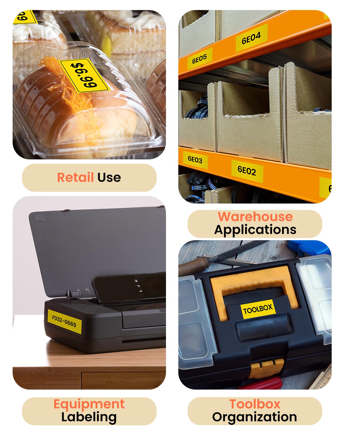 TZe-651 TZe651 Replacement for Brother P Touch Label Tape Yellow 24mm 0.94