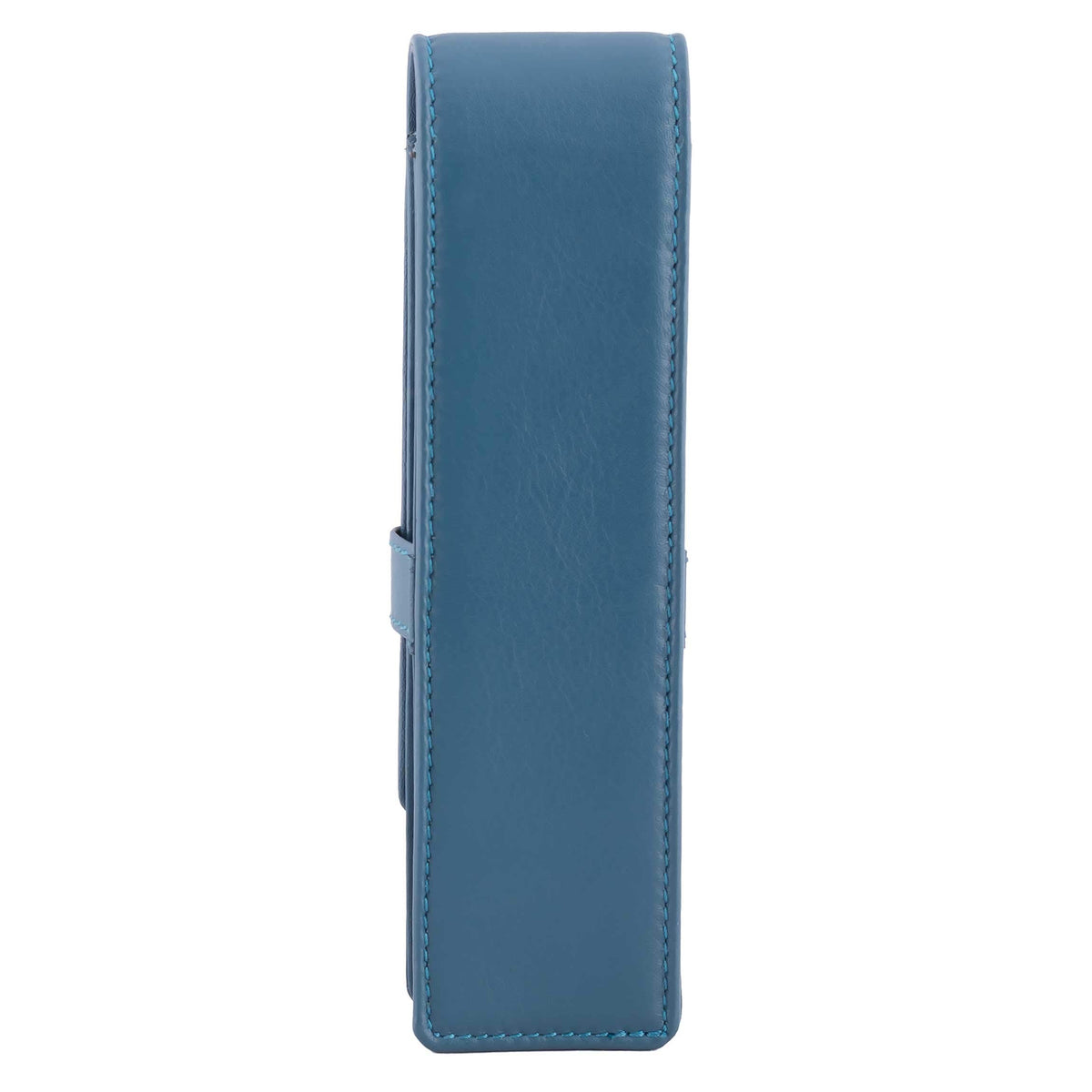DiLoro Leather Pen Case Pouch Holder for Two Fountain Ballpoint Rollerball Pens or Pencils (Sololio