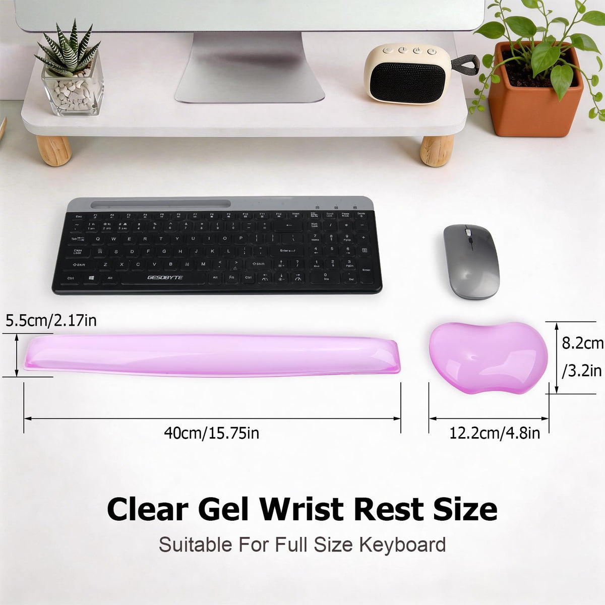 Silicone Gel Keyboard Wrist Rest Set Plus - ABRONDA Keyboard & Mouse Wrist Support Pad Office