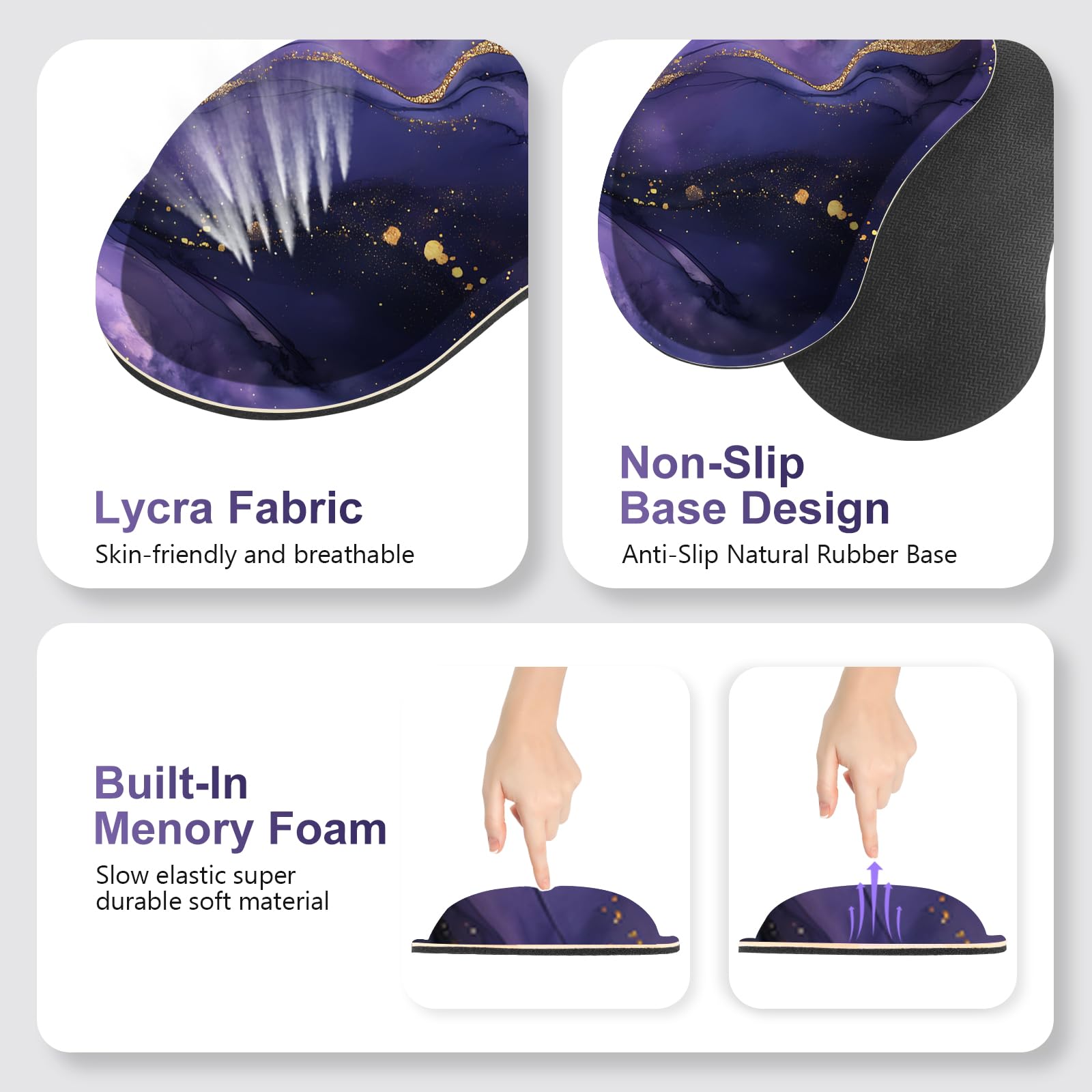 NXZGO Large Gaming Mouse Pad Set, 4 in1 Ergonomics Keyboard Desk Mat with Memory Foam Wrist Rest