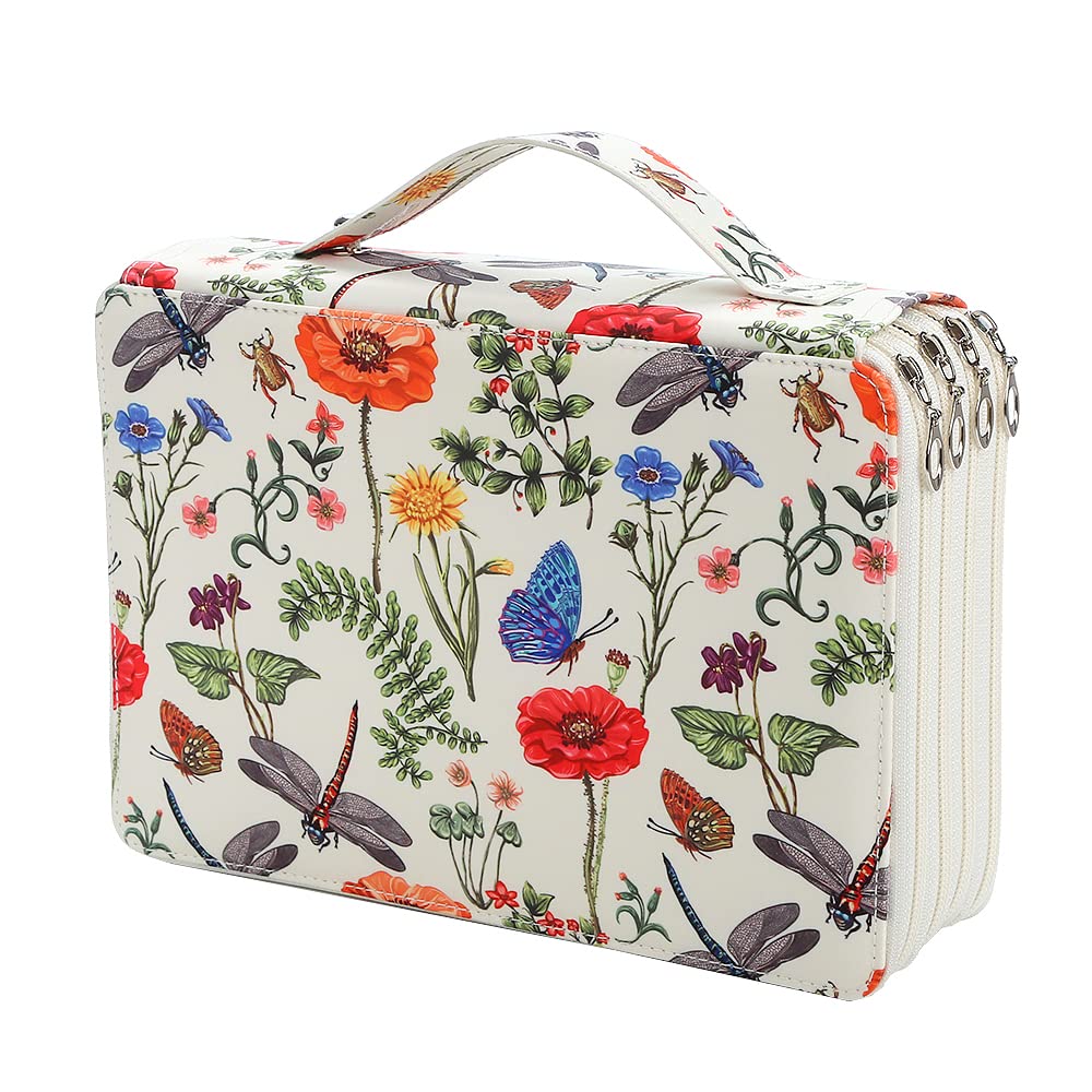 Lbxgap 200 Slots Colored Pencil Case Organizer 4-Layer Zipper Bag