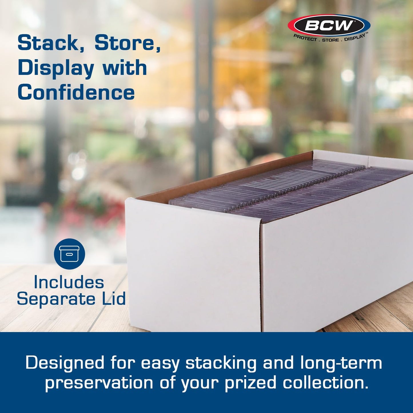 BCW 3ct Graded Shoe Box - Card Storage Holds 300 Toploaders & 100 Graded Cards