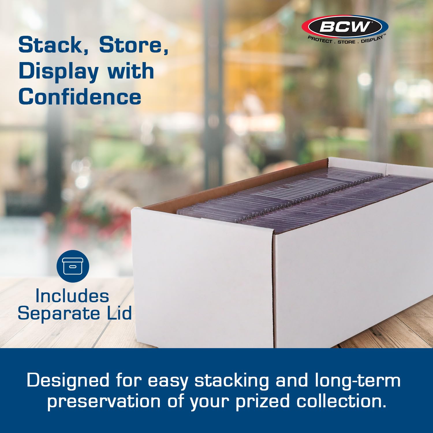BCW 3ct Graded Shoe Box - Card Storage Holds 300 Toploaders & 100 Graded Cards