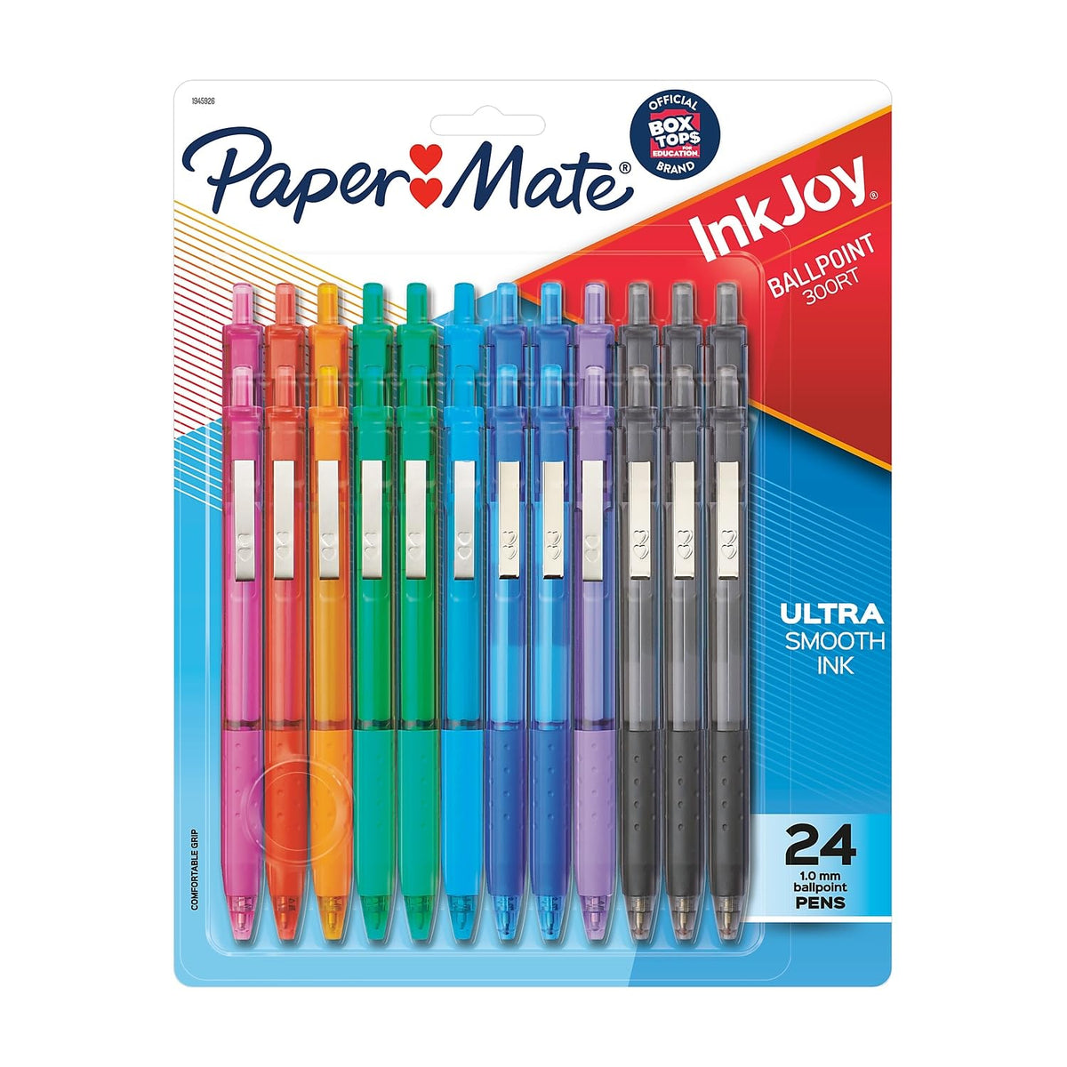 Paper Mate InkJoy 300RT Retractable Ballpoint Pens, Medium Point, 8 Ink Colors, 24 Pack (1945926)