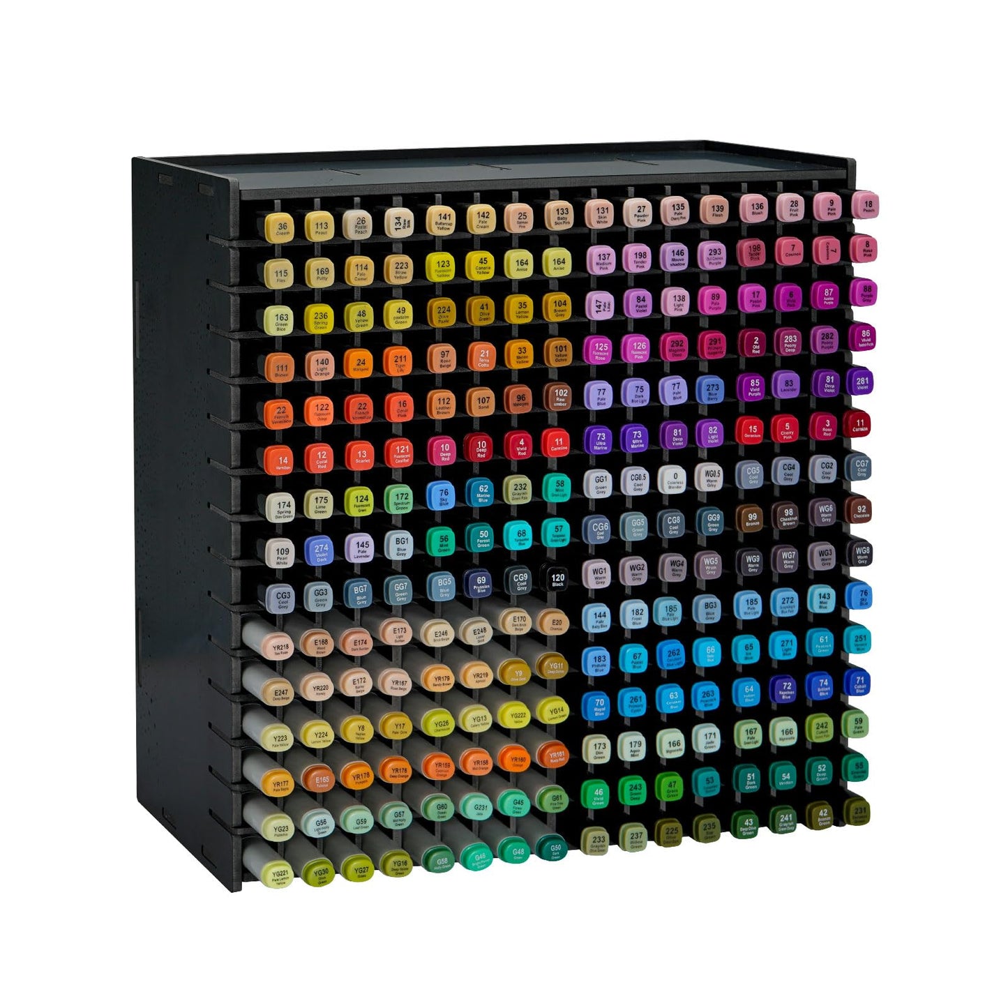 SANFURNEY Marker Pen Organizer Holder for 240 Markers Black