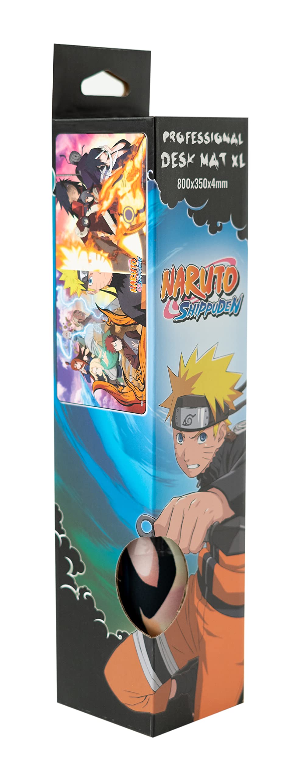 Grupo Erik Naruto XXL Mouse Mat - Desk Pad - 31.5" x 13.78" Non-Slip Rubber Base Mouse Pad, Gaming