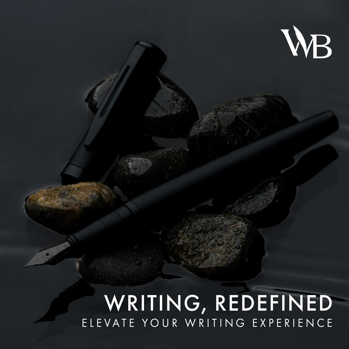Wordsworth & Black Luxury Fountain Pen Set for Writing, Medium Nib, Black