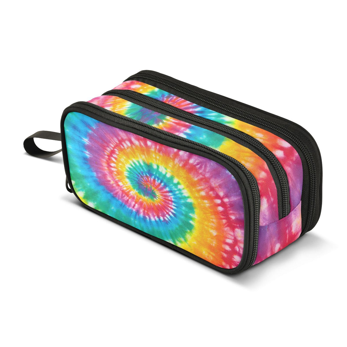 BOENLE Tie Dye Rainbow Pencil Case Box Boys Girls Large Pencil Pouch with Zipper Compartments Big