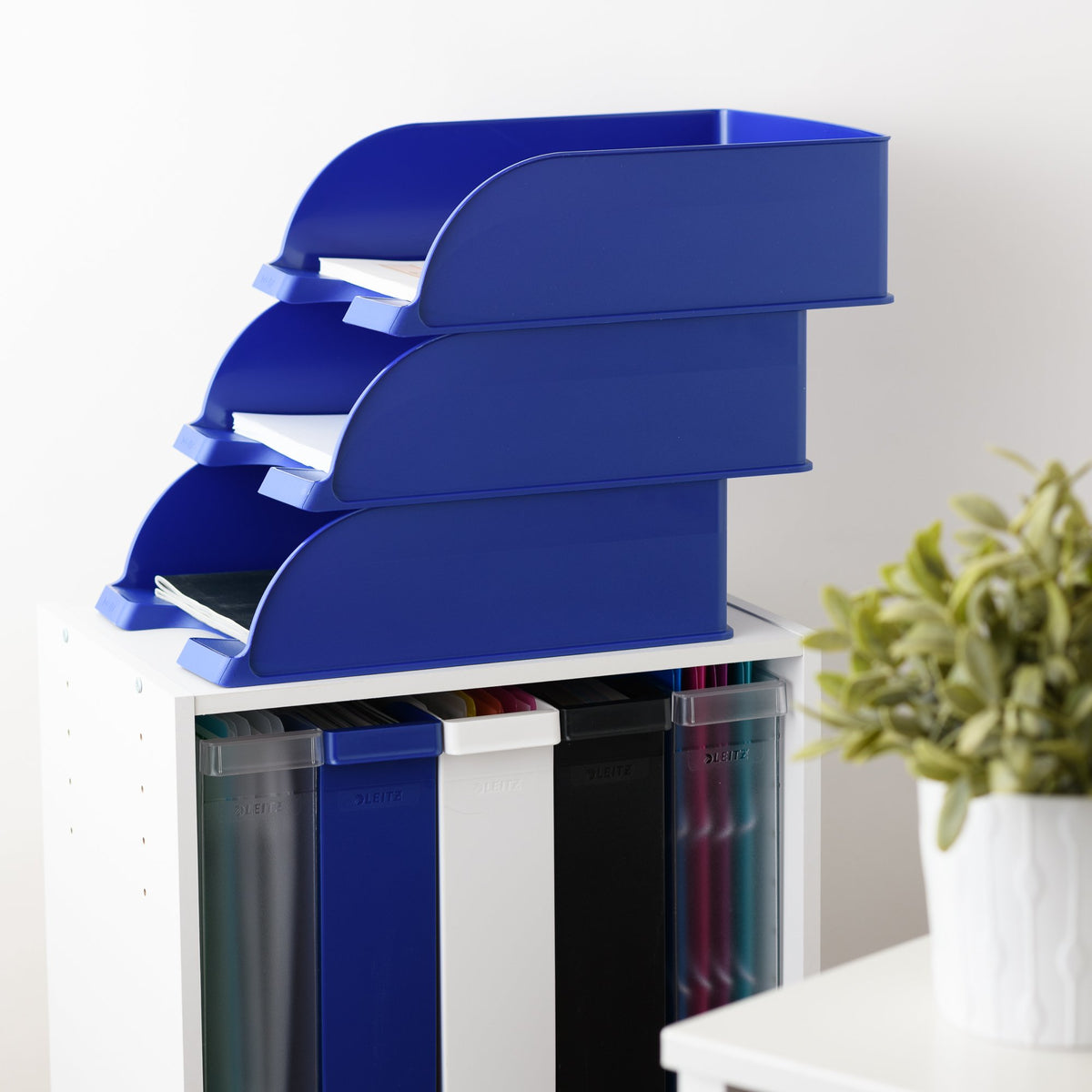 Leitz A4 Letter Tray, Jumbo, Blue, Plus Range, 52330035