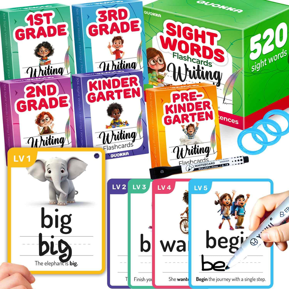 ABC Learning Flash Cards for Toddlers 3-5 - Flash Cards for Kids Ages 4-8