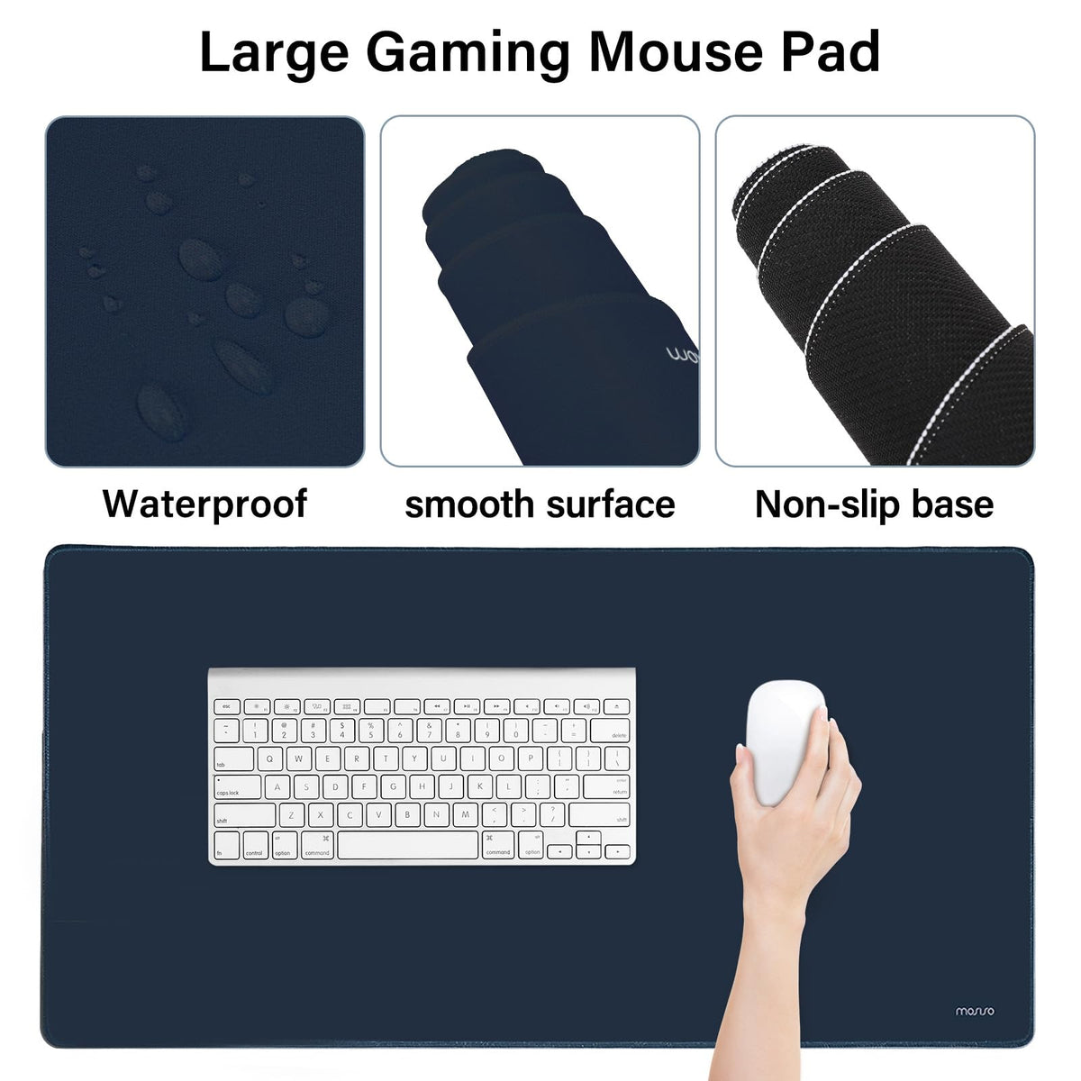 MOSISO Keyboard Mouse Pad Set, Large Gaming Mousepad&Keyboard Wrist Rest