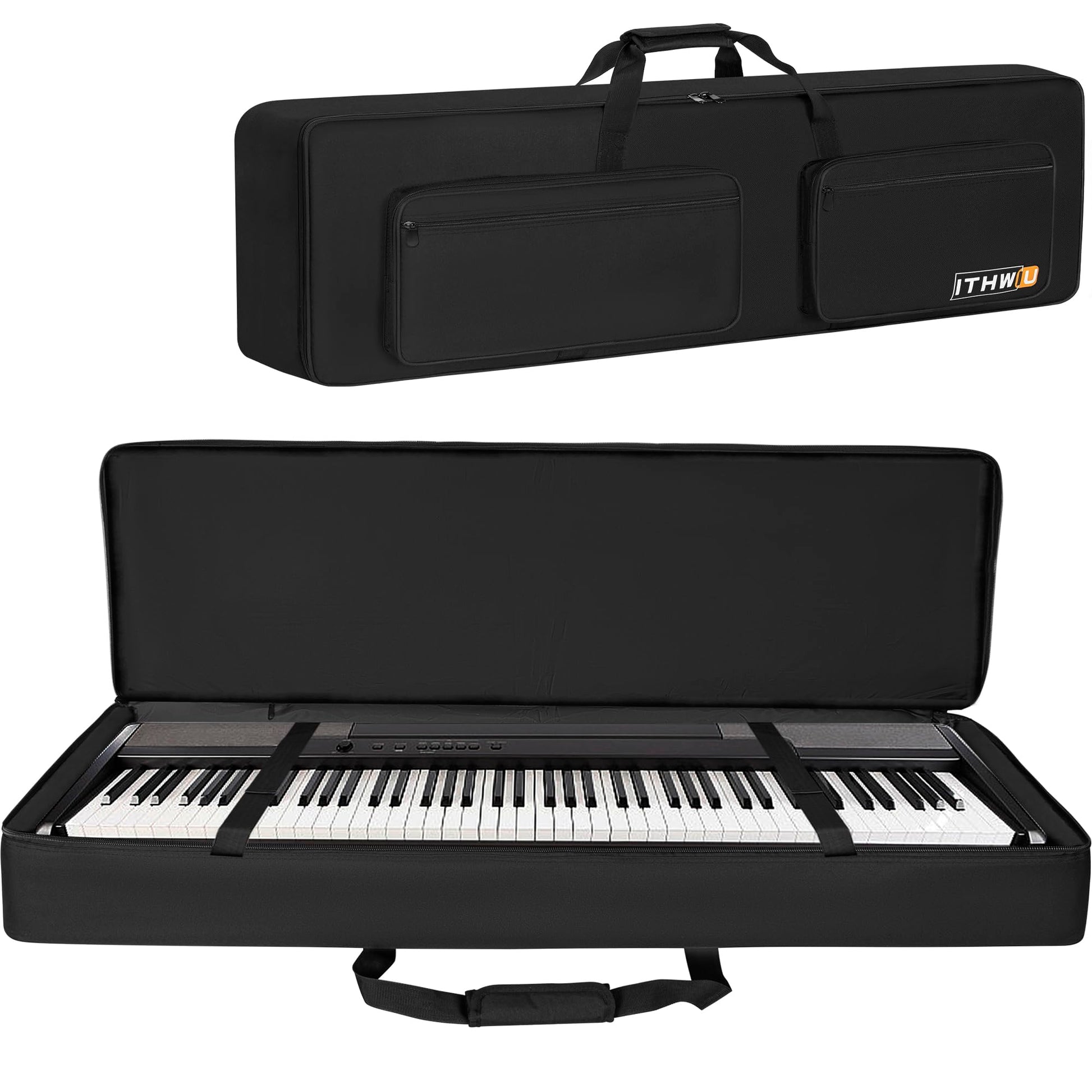 ITHWIU Padded 8mm Shockproof 88 Keys Keyboard Case Electric Piano Padded Keyboard Gig Bag