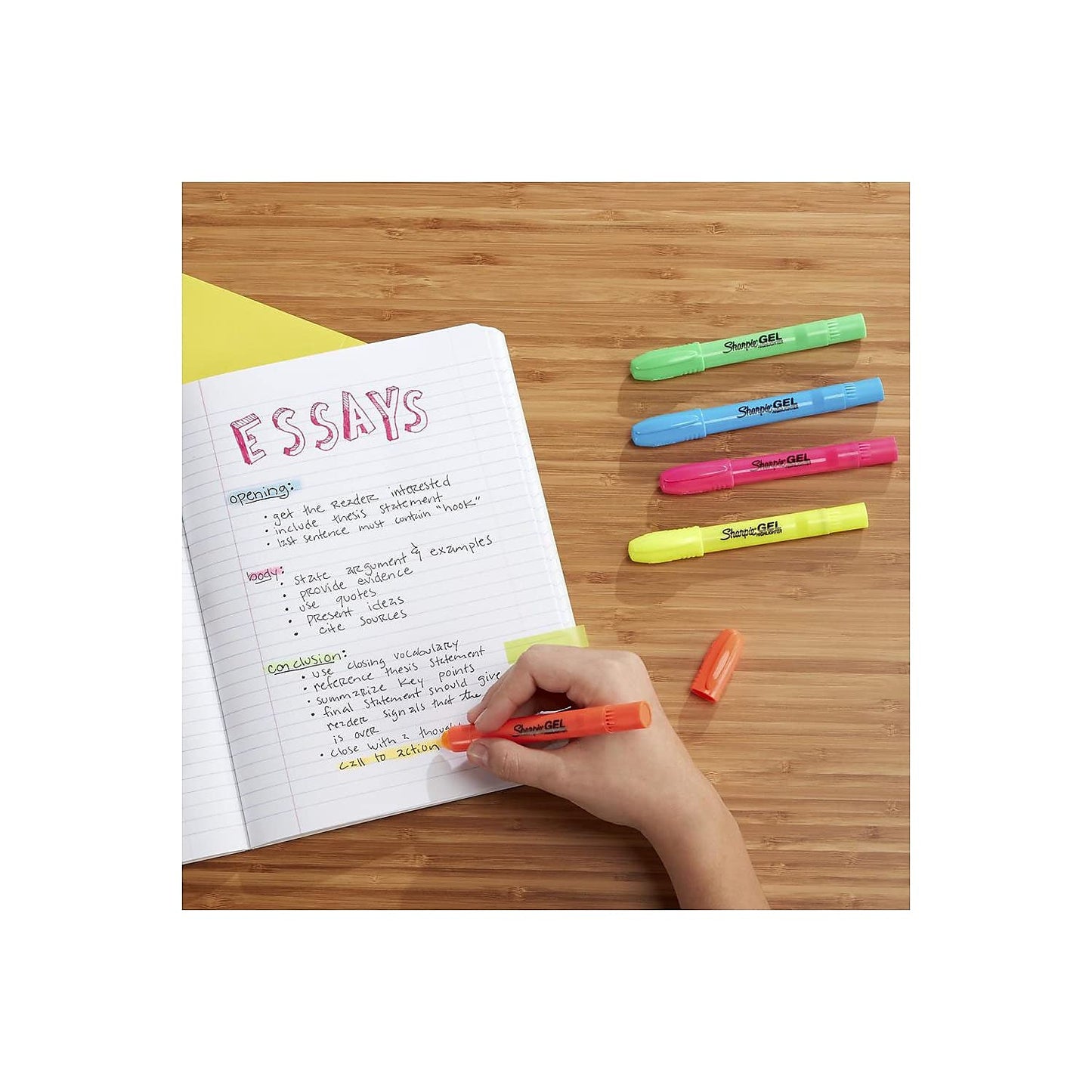 Sharpie 1803277 Gel Highlighter, Assorted Colors, 5 per Set