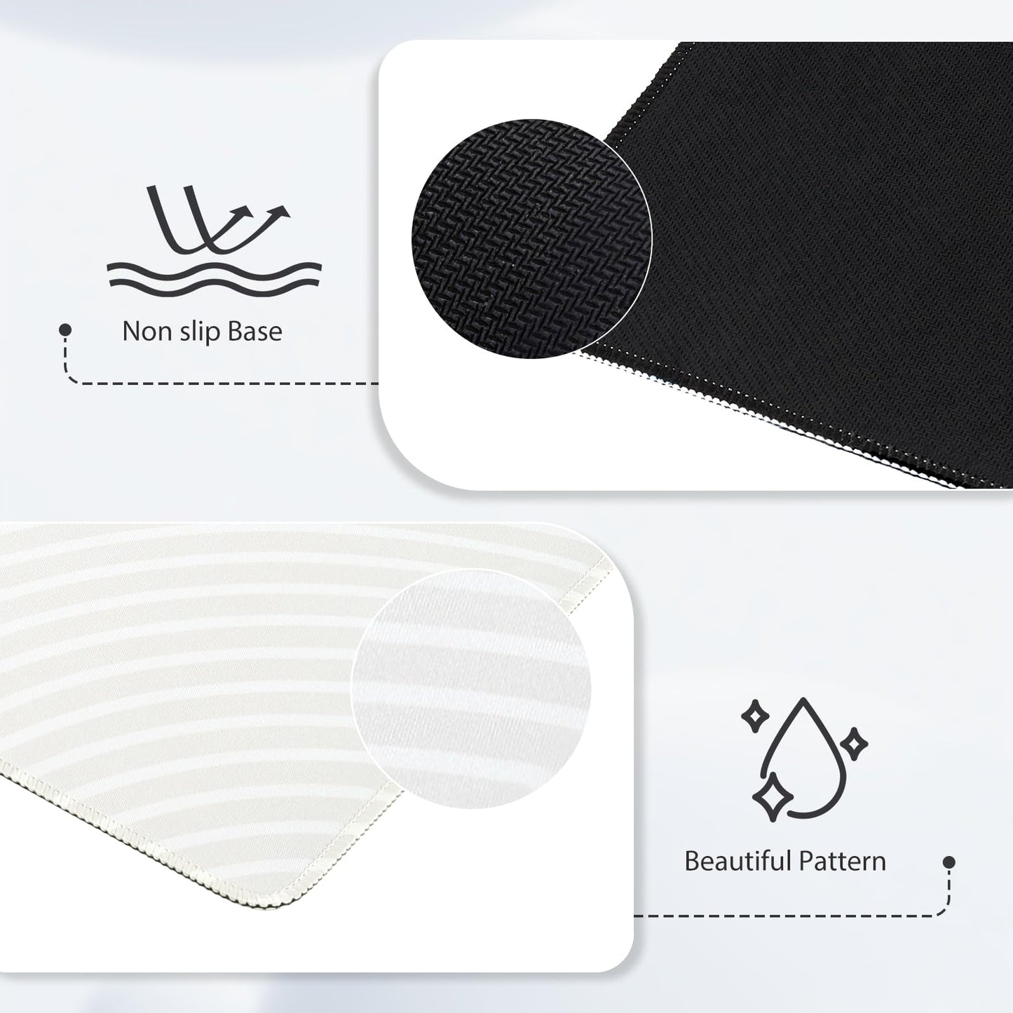 iCasso Desk Pad,Desk Matt for Desktop,Large Mouse Pad,Lines
