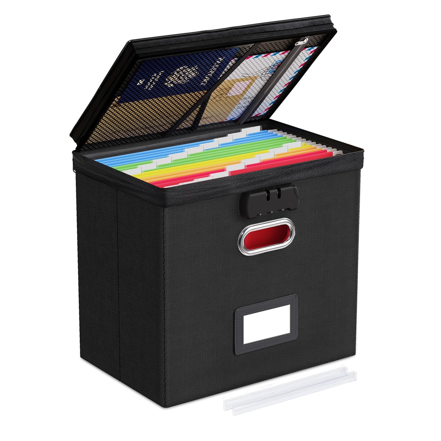 Oterri Lockable File Box Small 1-Pack Hanging Organizer for Letter-Size