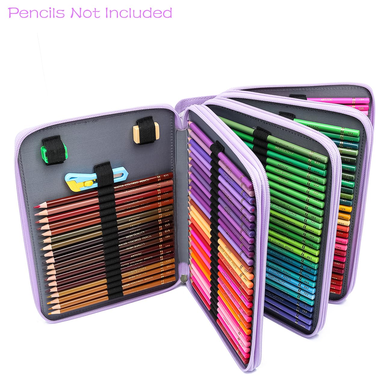 YOUNGCOL 200 Slots Colored Pencil Case Color Pencil Organizer Storage Large Capacity Pencil Holder