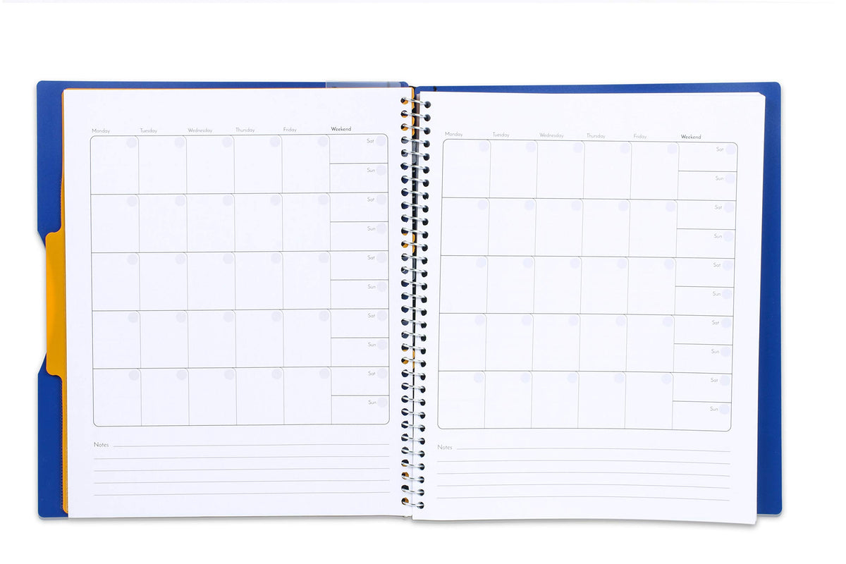 Mintra Office Durable PREMIUM Spiral Notebook, ((Purple, 1 Subject, 8.5in x 11in)), Fabric Covered