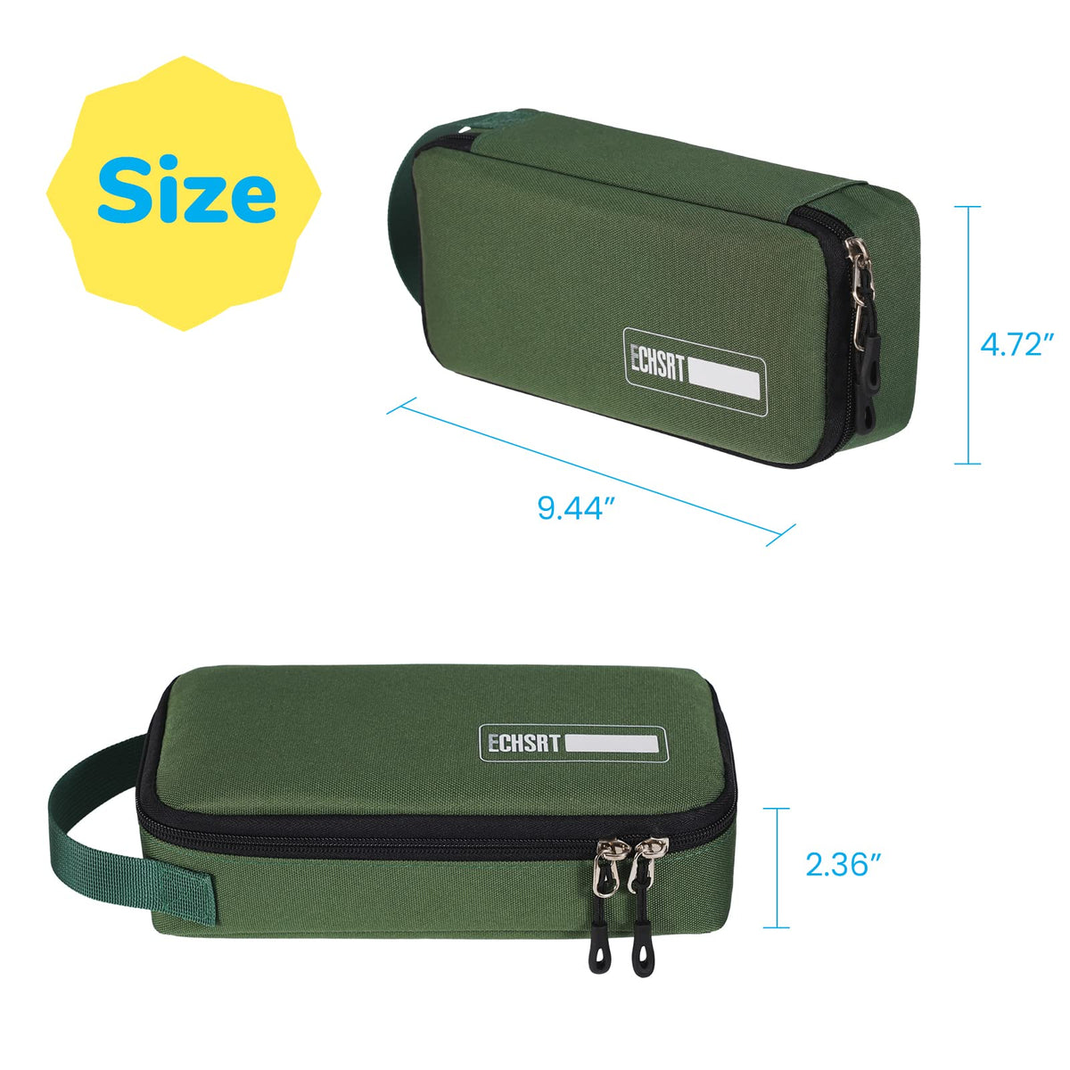 ECHSRT Pencil Case for Men Women, Large Pen Bag for Adults, Portable Pencil Pouch Aesthetic with