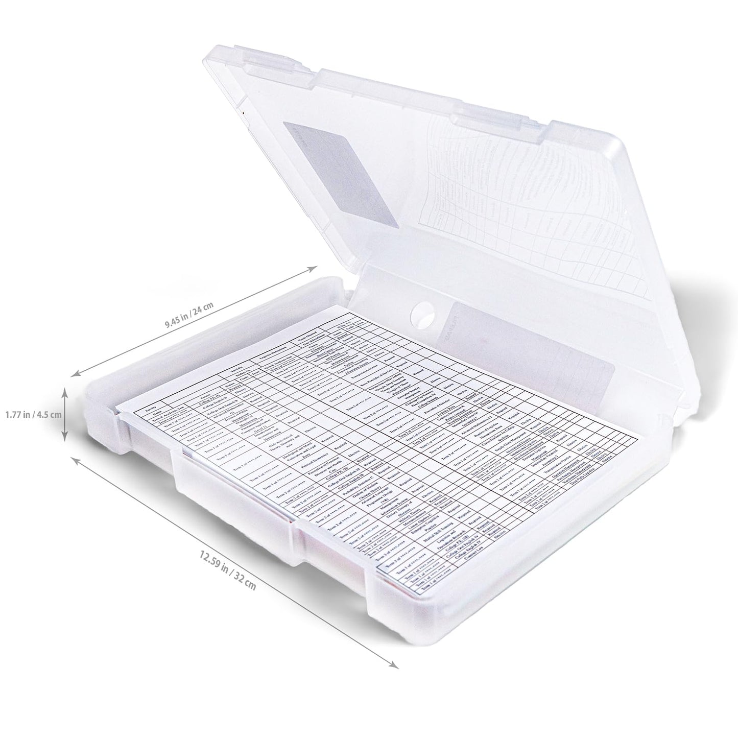 Mickiewicz 4 Packs A4 Paper Storage Boxes, 8.5 x 11 Plastic Portable Project Case for US Letter