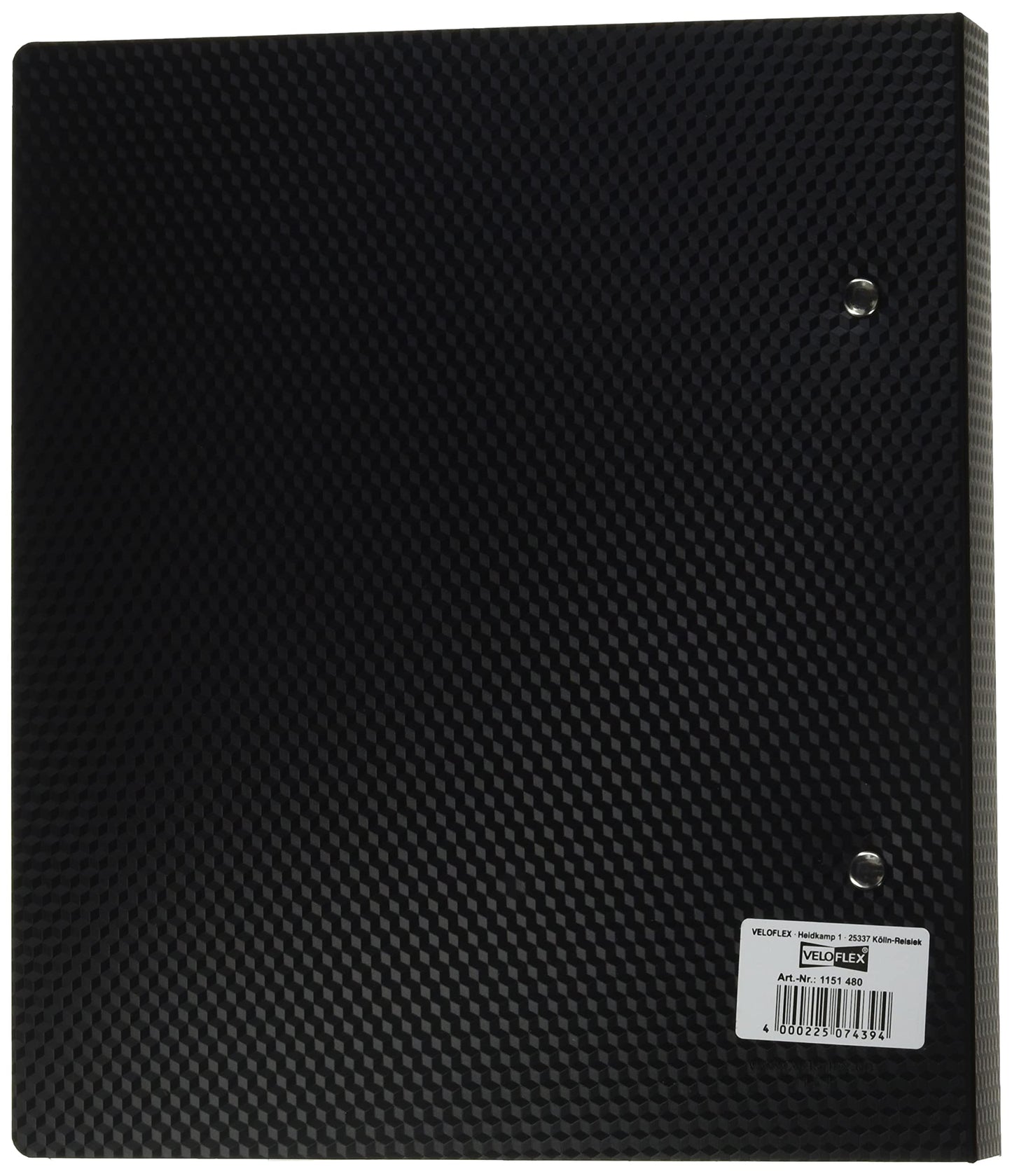 Veloflex Diamond 1151480 Ring Binder DIN A5 2-Ring Mechanism 20 mm Polypropylene Solid Plastic Black
